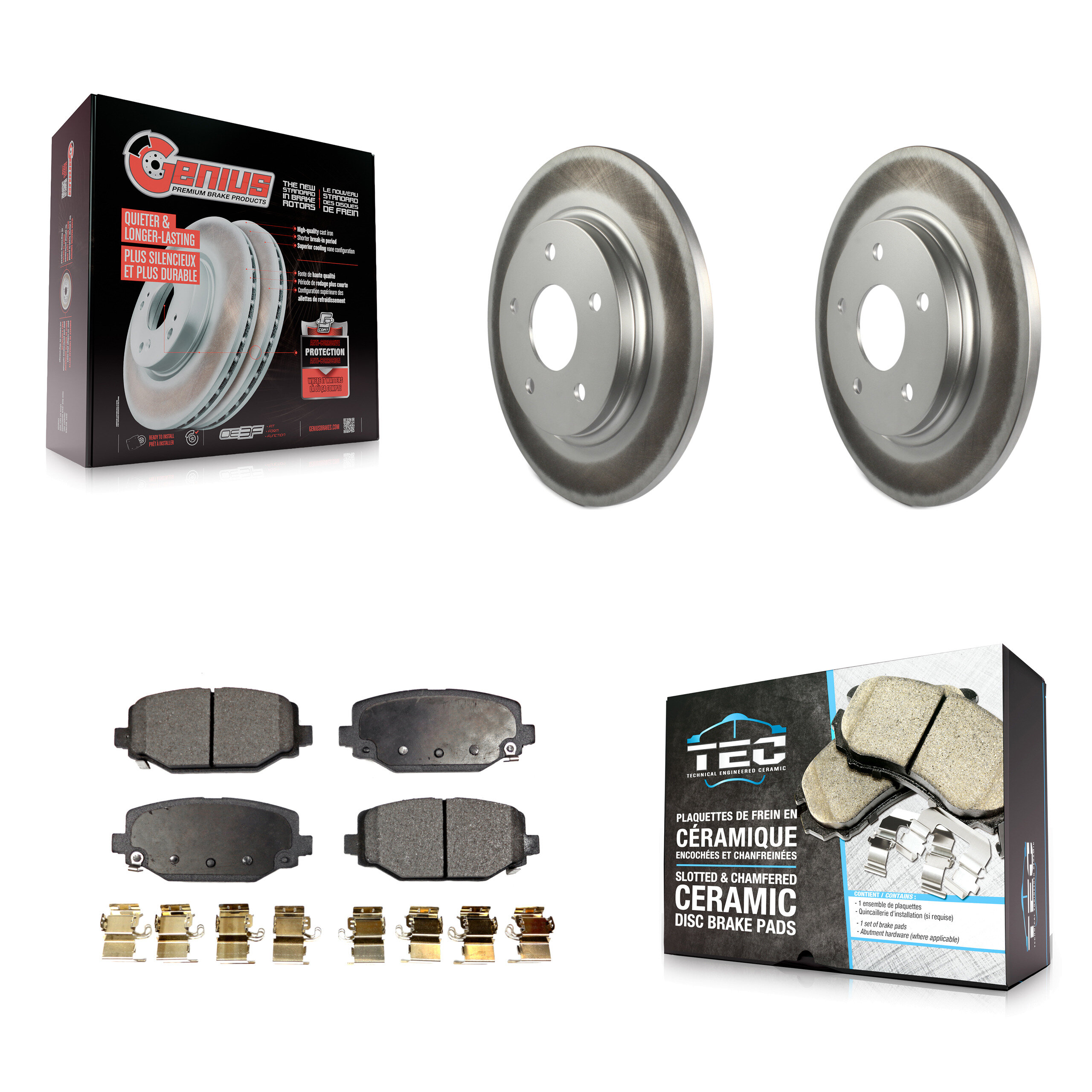 Transit Auto KGT-101415 Disc Brake Kit for 2017-2018 Dodge Grand Caravan - Rear