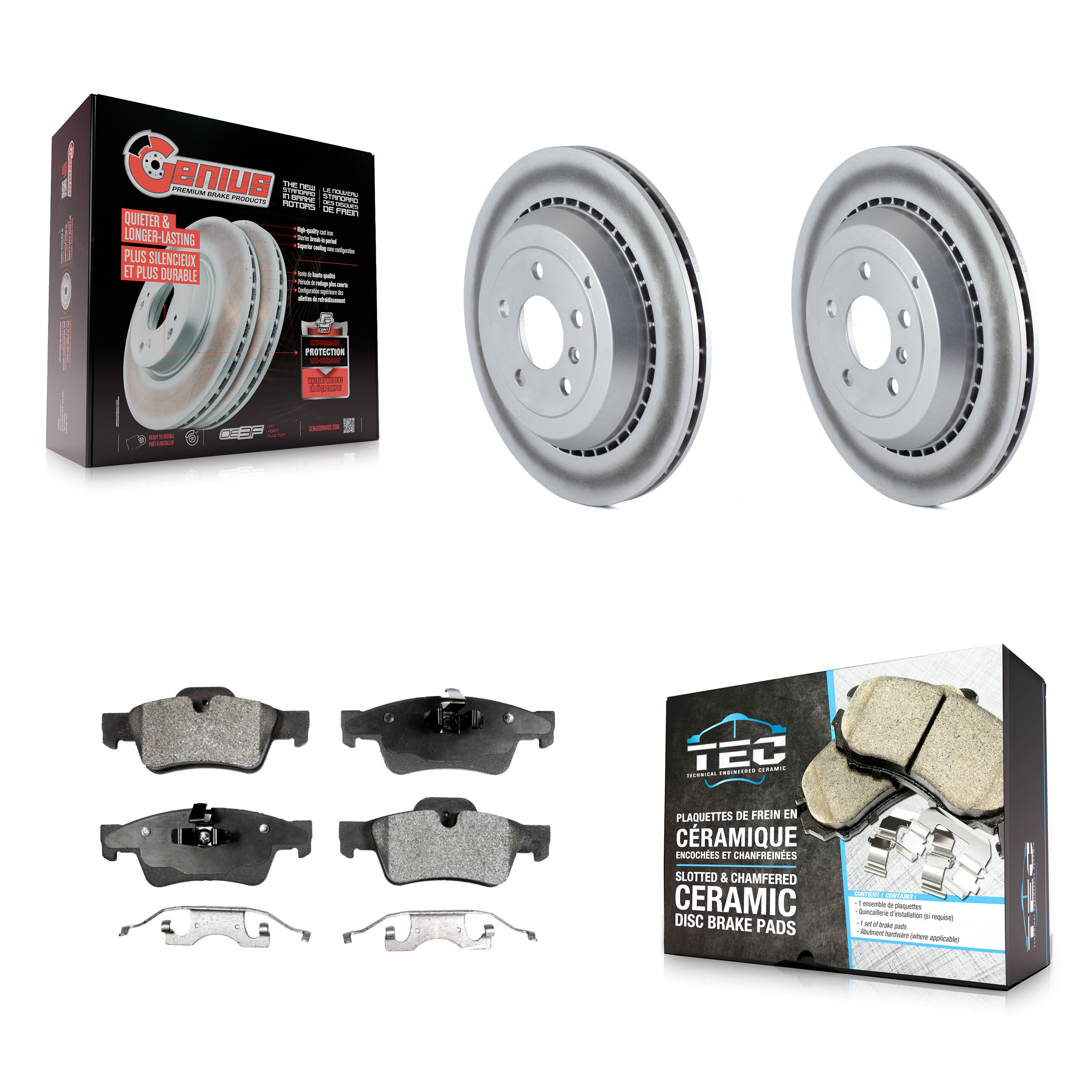 Transit Auto KGT-101532 Disc Brake Kit for 2005-2012 Mercedes-Benz ML350, Mercedes-Benz GL350 and More - Rear