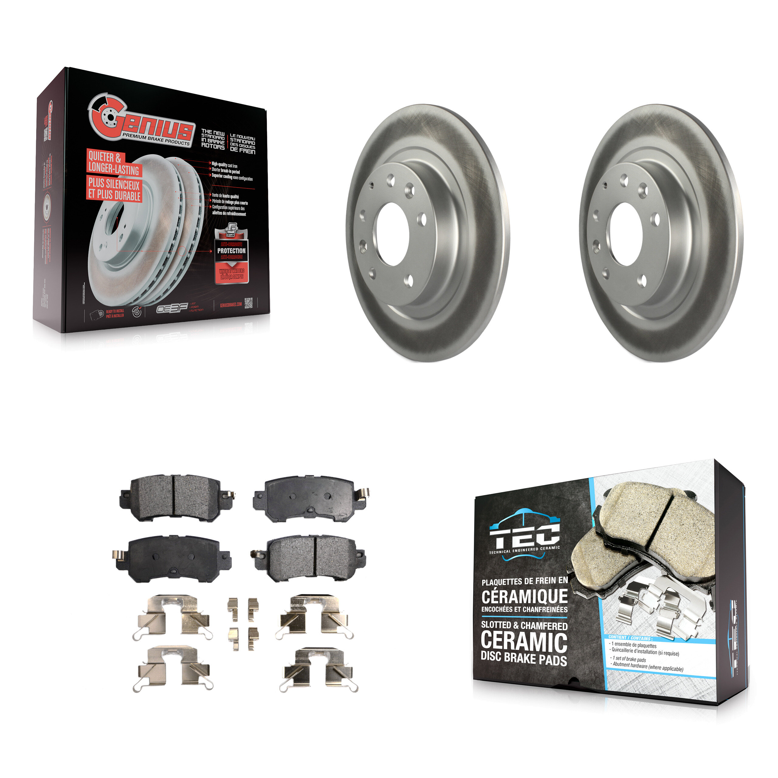 Transit Auto KGT-101669 Disc Brake Kit for 2016-2018 Mazda CX-3 - Rear