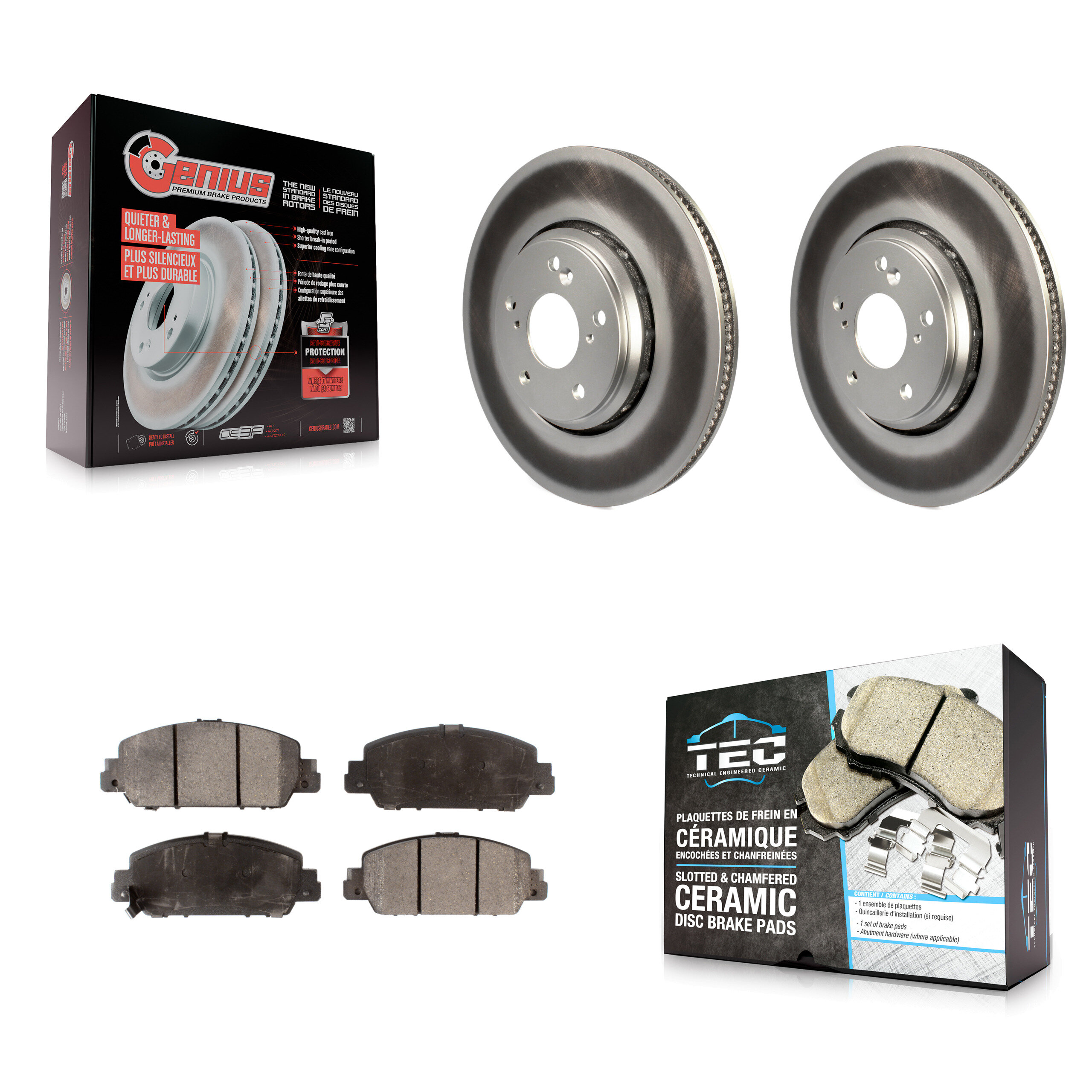 Transit Auto KGT-101846 Disc Brake Kit for 2017 Honda Accord - Front