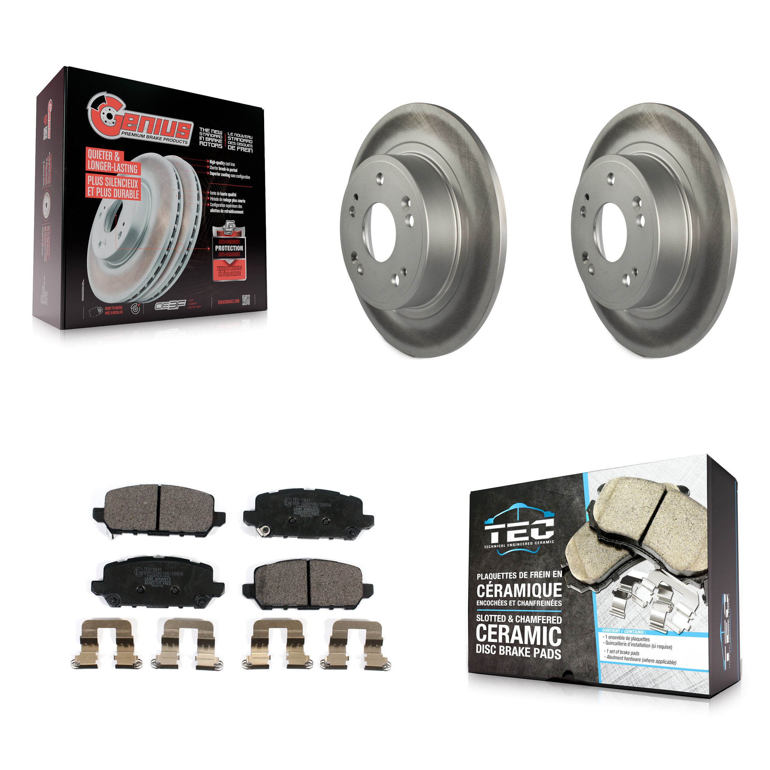 Transit Auto KGT-101934 Disc Brake Kit for 2016-2022 Honda HR-V - Rear