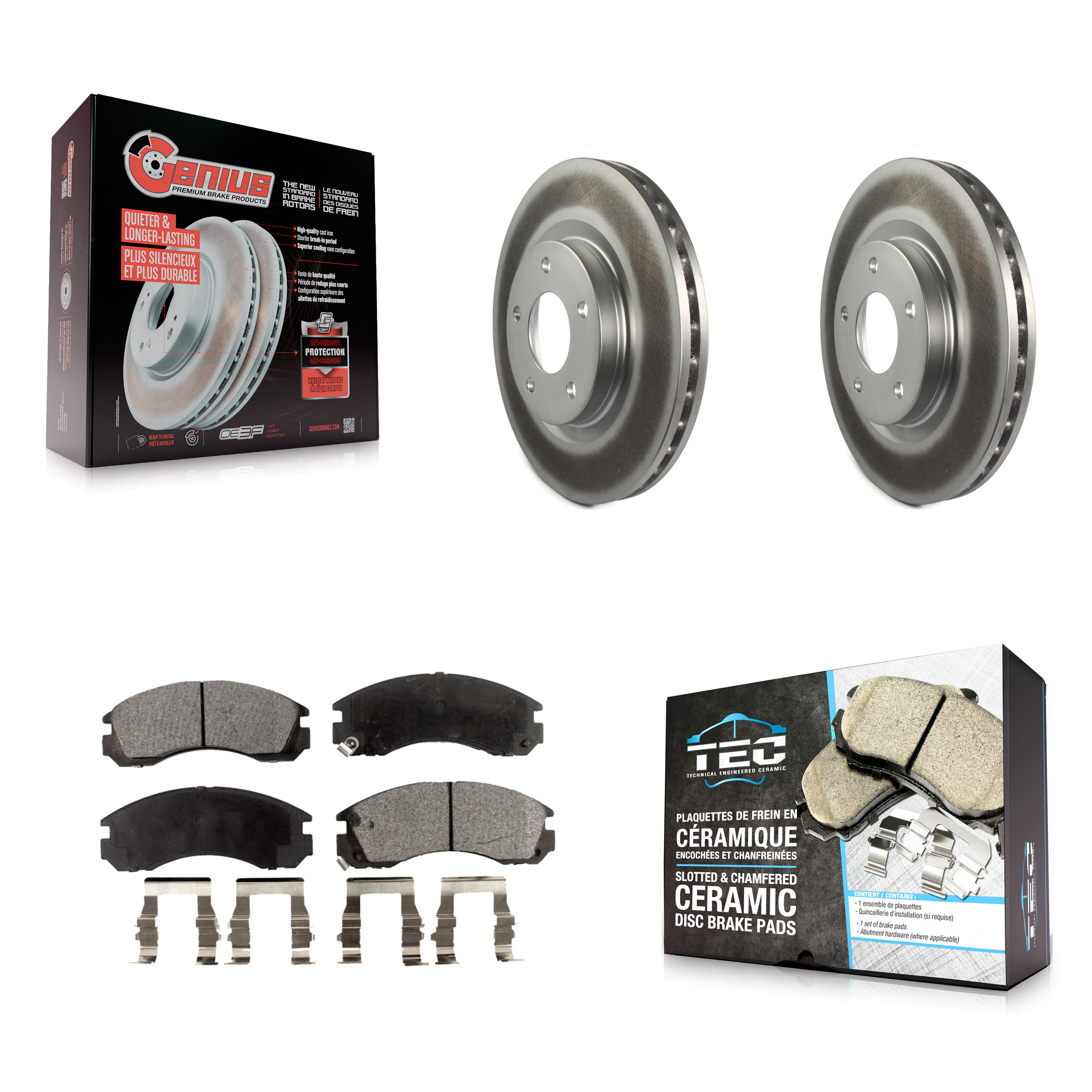 Transit Auto KGT-102034 Disc Brake Kit for 2017 Mitsubishi Lancer - Front