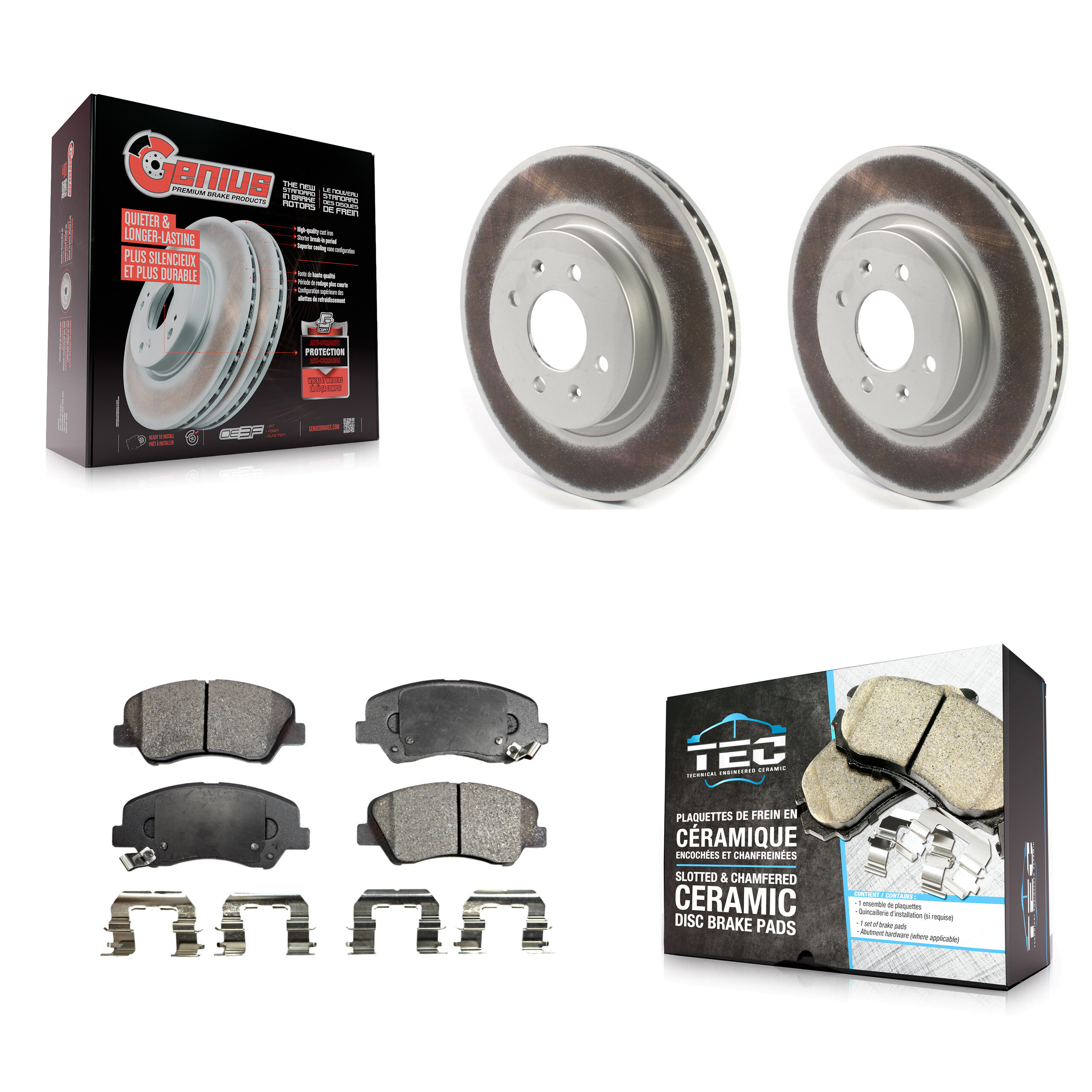 Transit Auto KGT-102078 Disc Brake Kit for 2012-2017 Kia Rio - Front