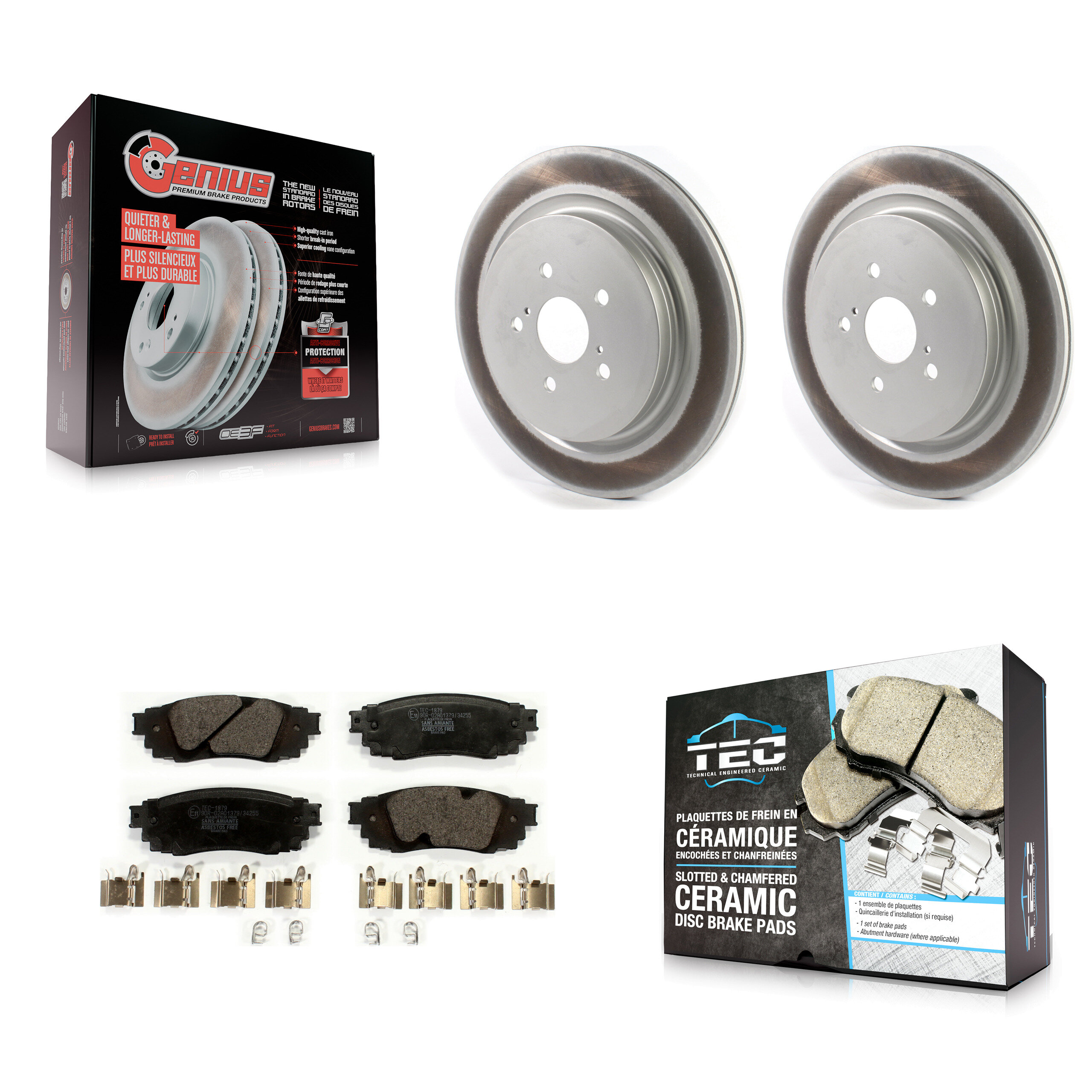 Transit Auto KGT-102213 Disc Brake Kit for 2016-2022 Lexus RX350, Lexus RX350L and More - Rear