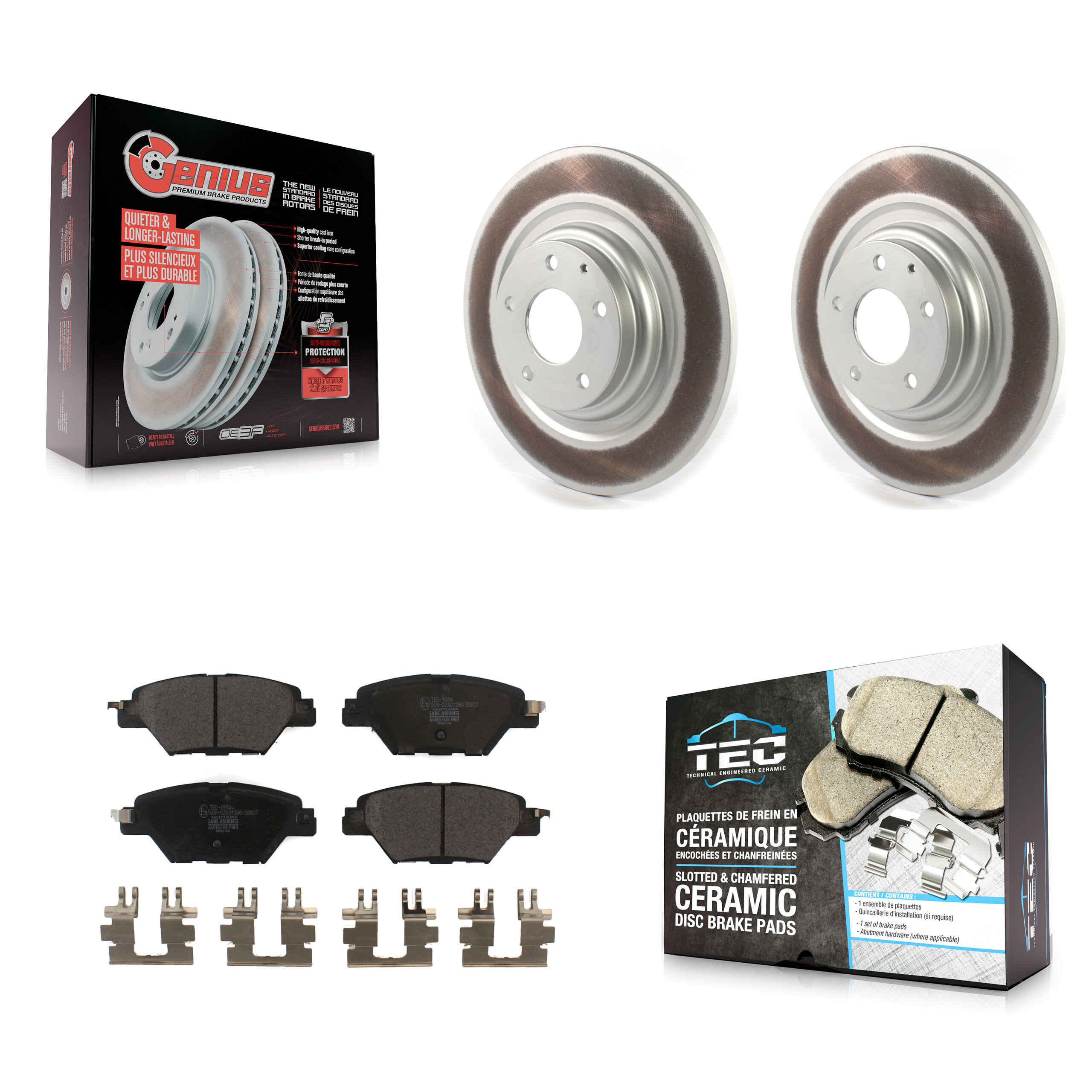 Transit Auto KGT-102215 Disc Brake Kit for 2016-2023 Mazda CX-9 - Rear