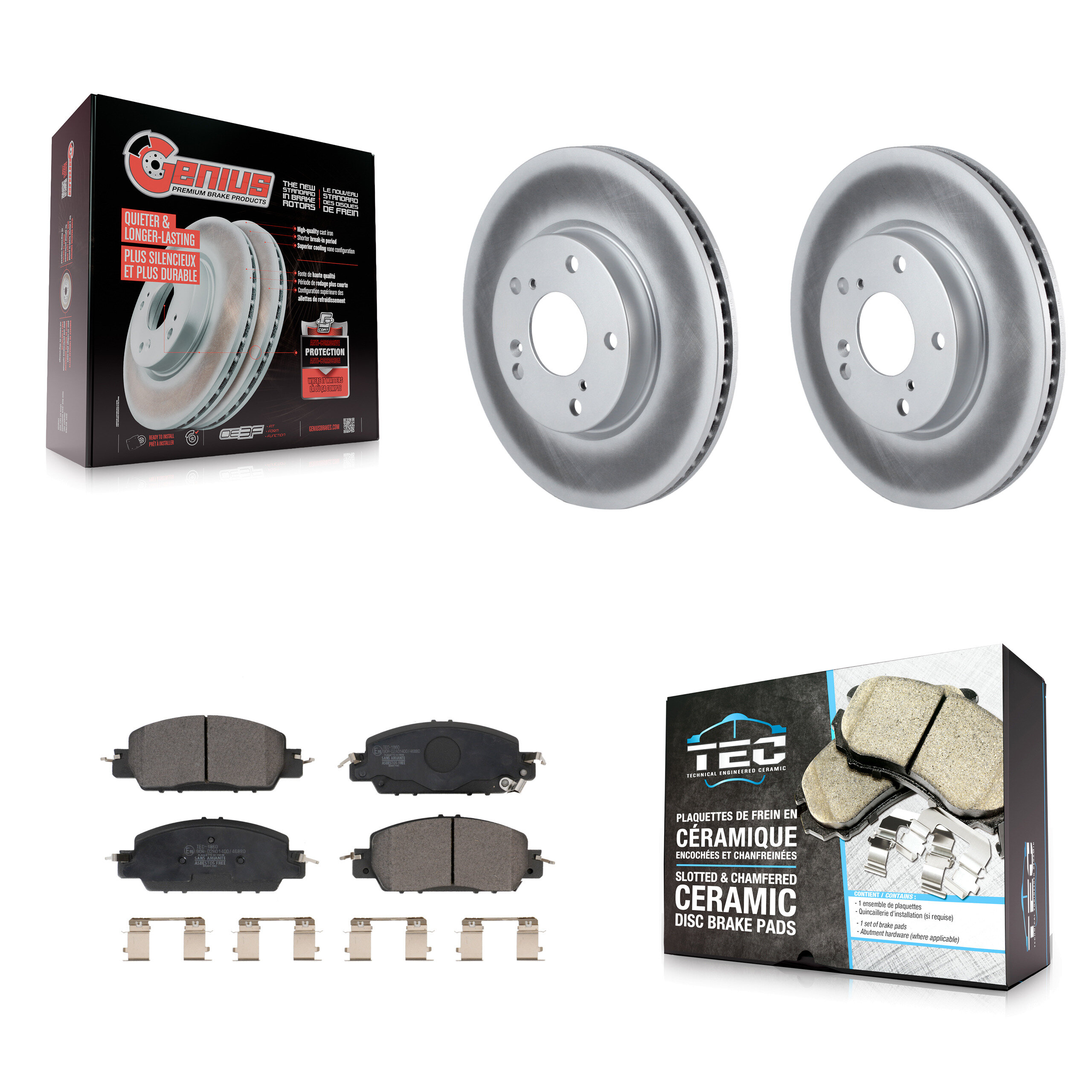Transit Auto KGT-102401 Disc Brake Kit for 2017 Honda Accord - Front