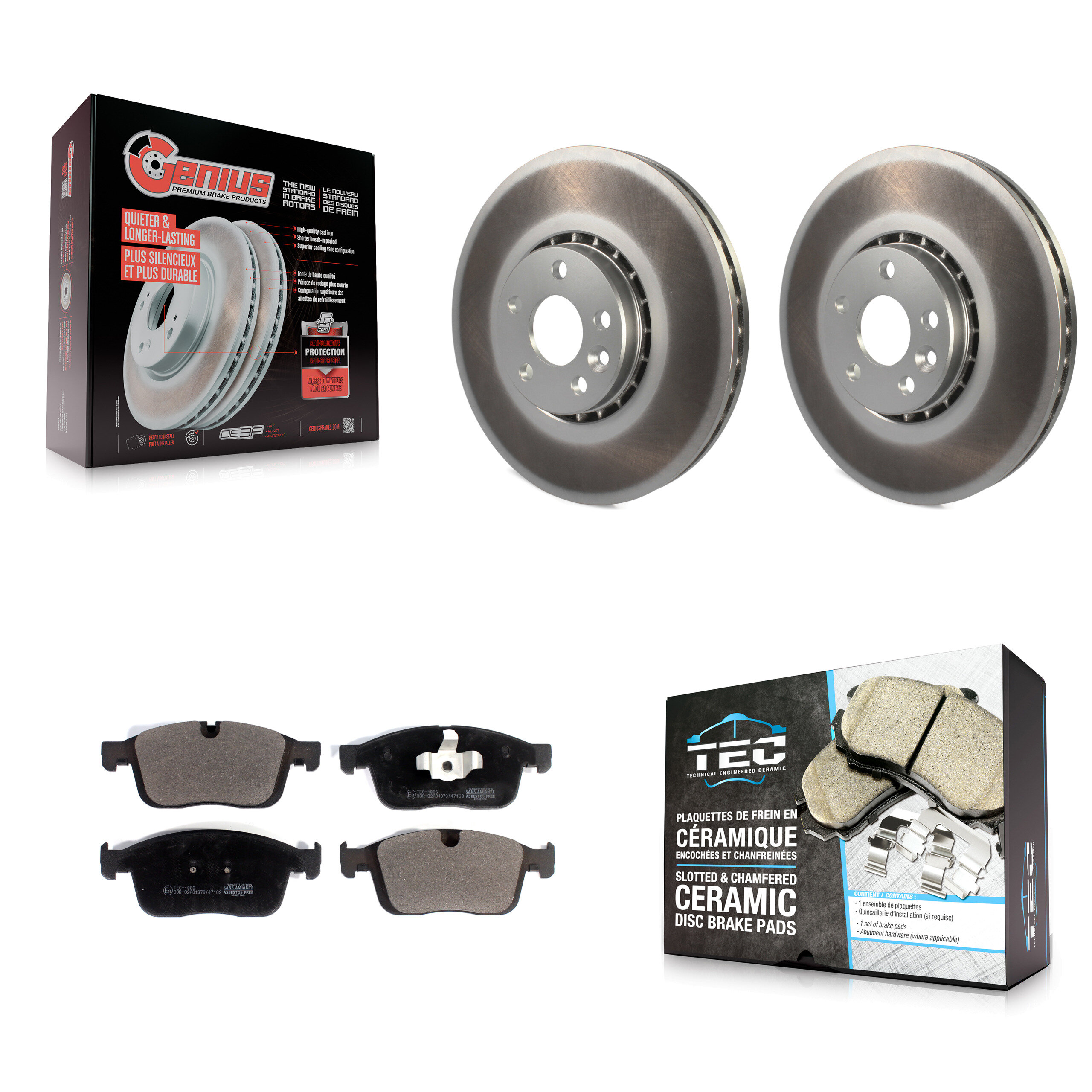 Transit Auto KGT-102933 Disc Brake Kit for 2017 Volvo XC60 - Front