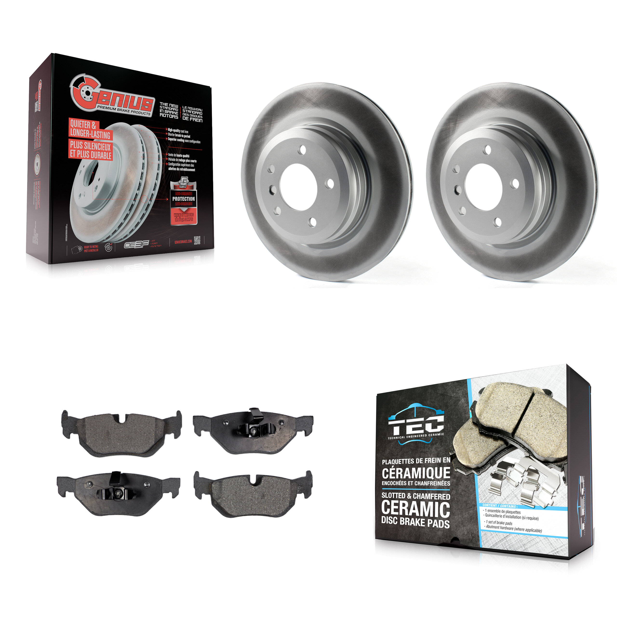 Transit Auto KGT-102975 Disc Brake Kit for 2012 BMW X1 - Rear
