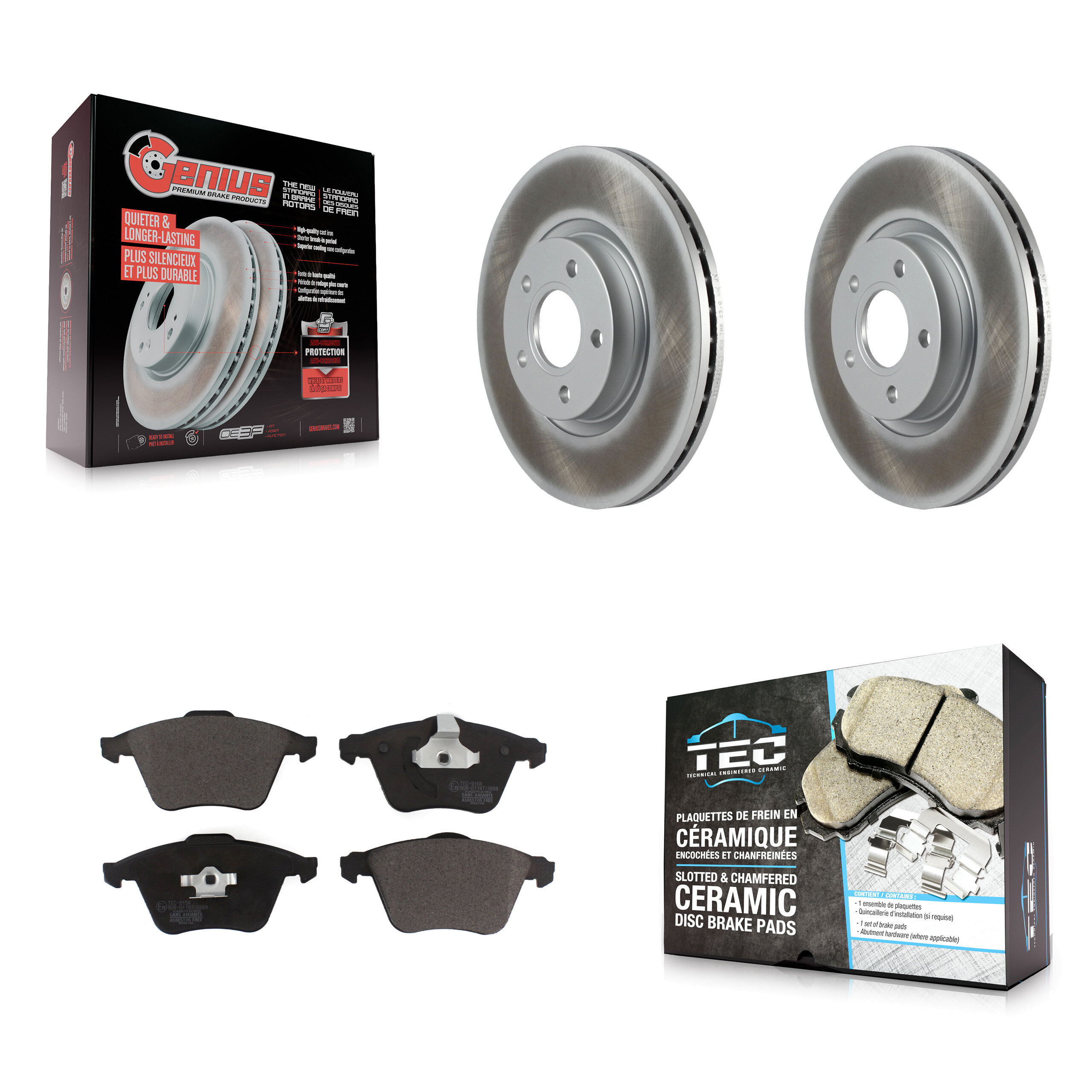 Transit Auto KGT-102989 Disc Brake Kit for 2004 Volvo S40 - Front