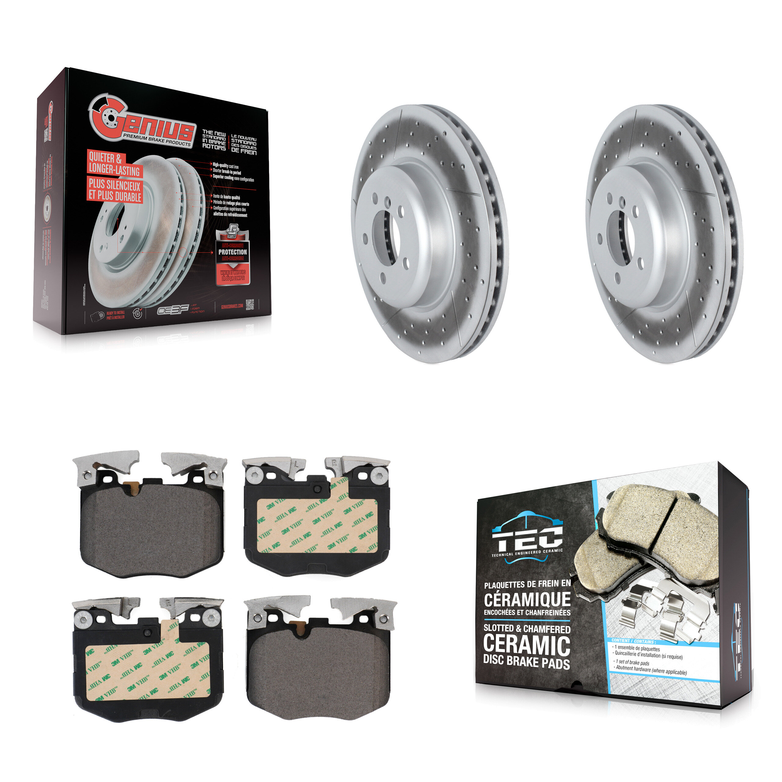 Transit Auto KGT-103112 Disc Brake Kit for 2019 BMW 330i - Front