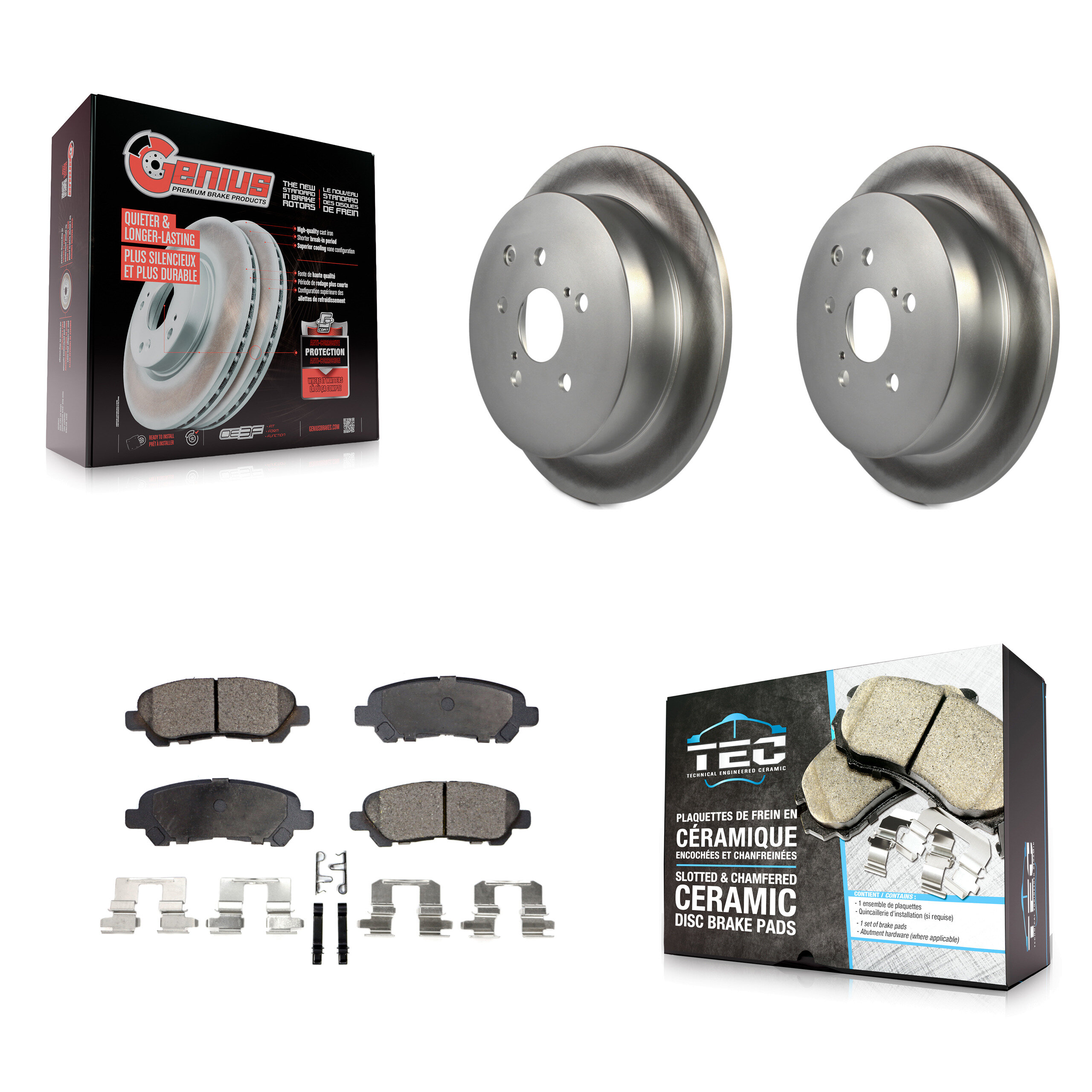 Transit Auto KGT-103127 Disc Brake Kit for 2014 Toyota Highlander - Rear