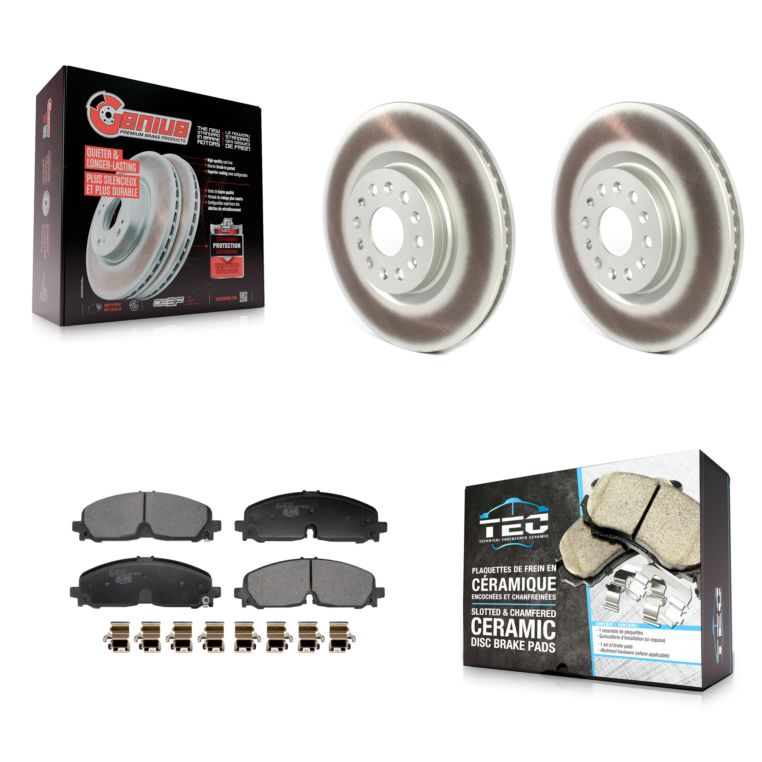 Transit Auto KGT-103262 Disc Brake Kit for 2021 Buick Enclave, Cadillac XT5, Cadillac XT6 - Front