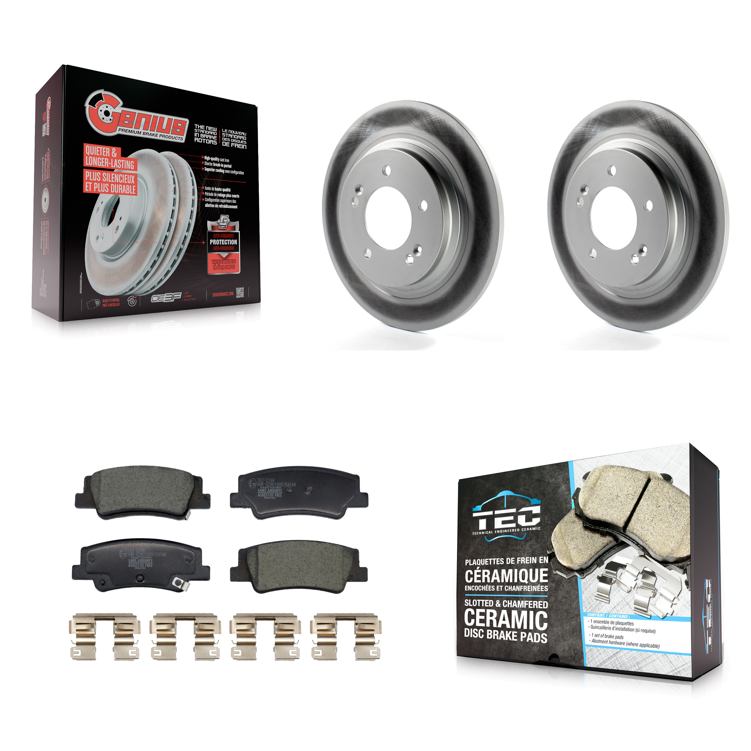 Transit Auto KGT-103278 Disc Brake Kit for 2020-2025 Hyundai Sonata, Kia Niro EV, Kia K5 - Rear