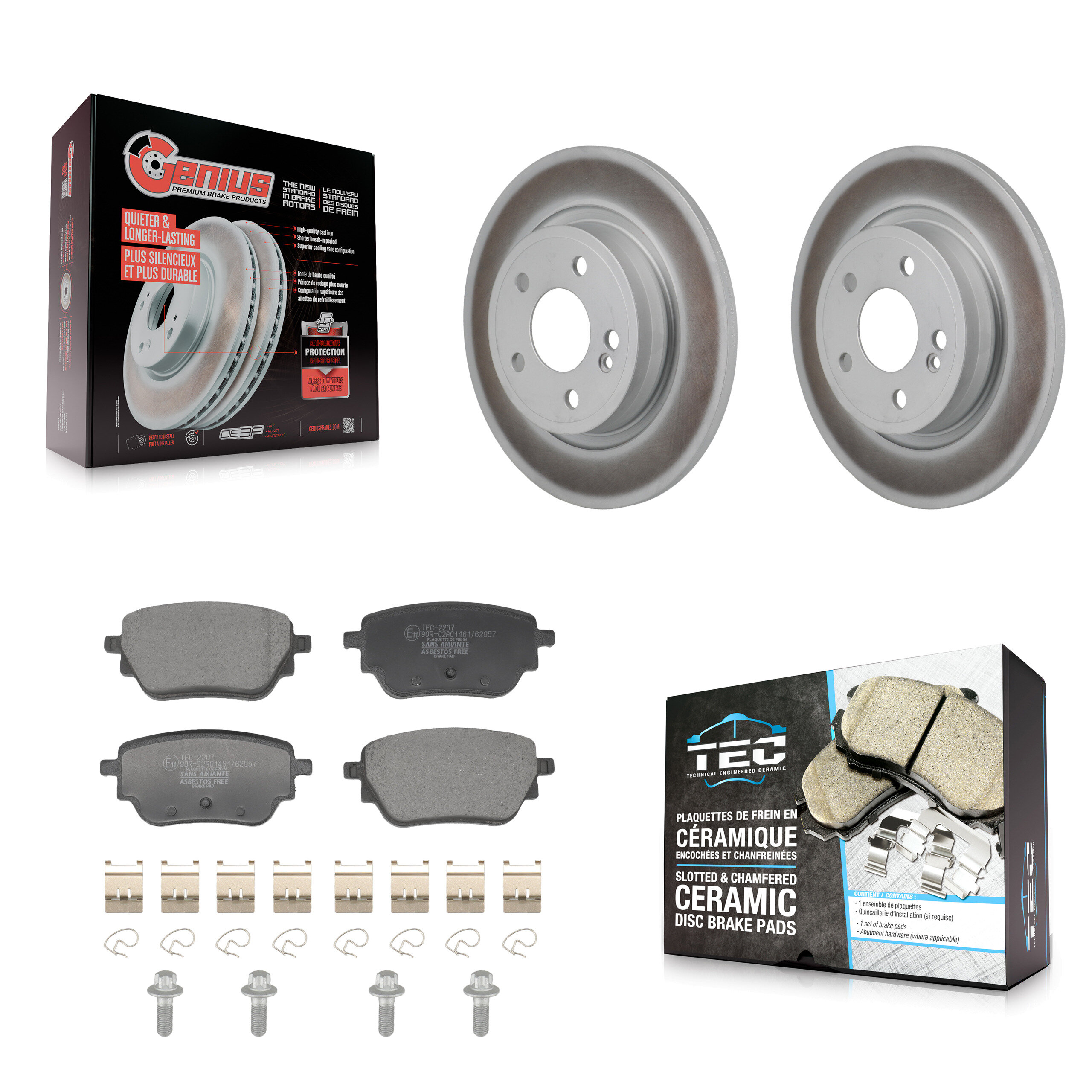 Transit Auto KGT-103547 Disc Brake Kit for 2019-2023 Mercedes-Benz CLA250, Mercedes-Benz A220 - Rear
