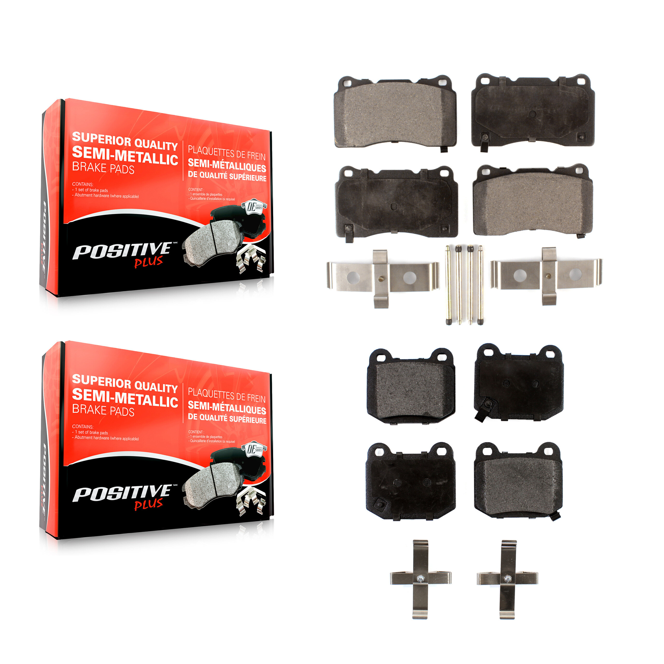 Positive Plus - KPF-100011 - Front and Rear Disc Brake Pad Kits