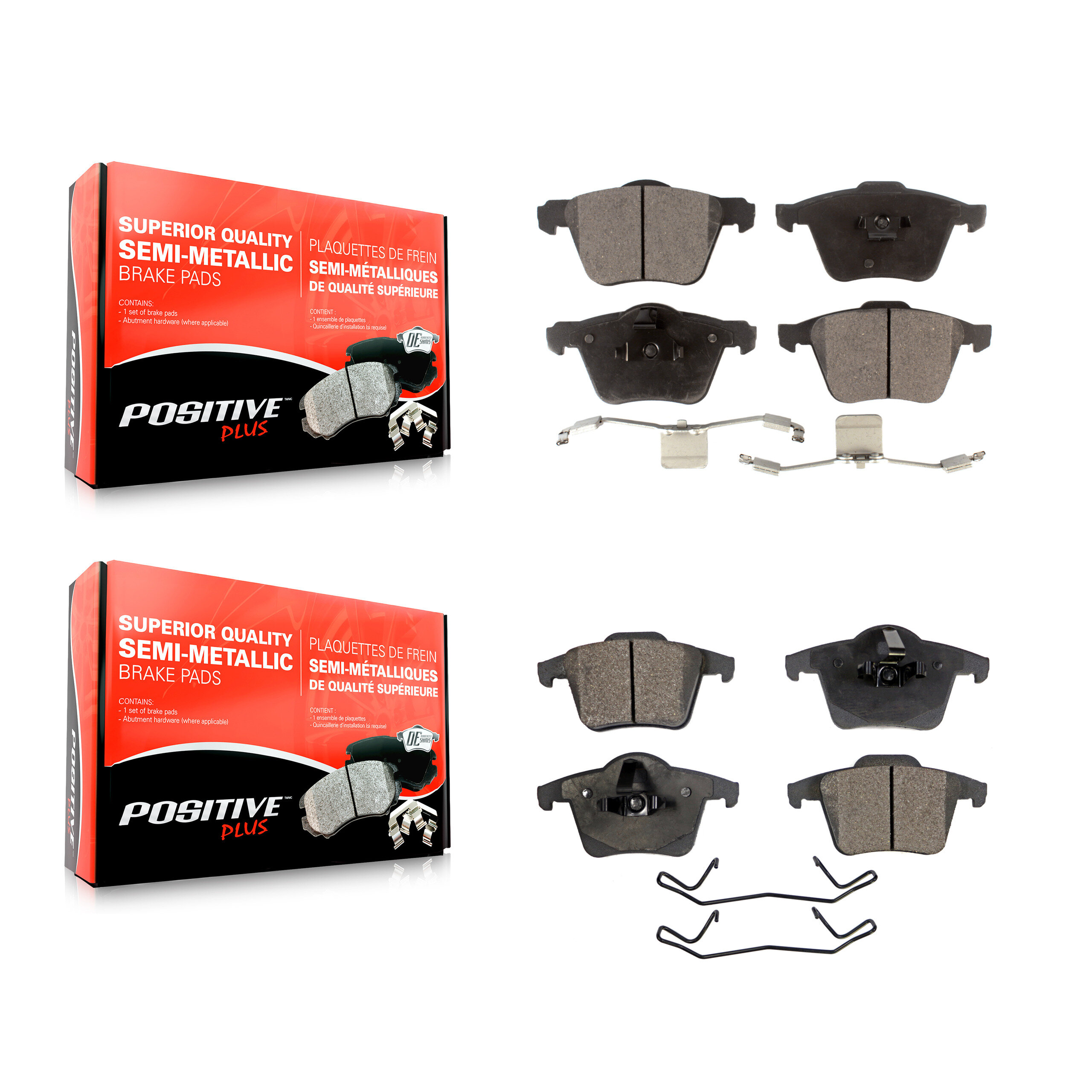 Positive Plus - KPF-100012 - Front and Rear Disc Brake Pad Kits