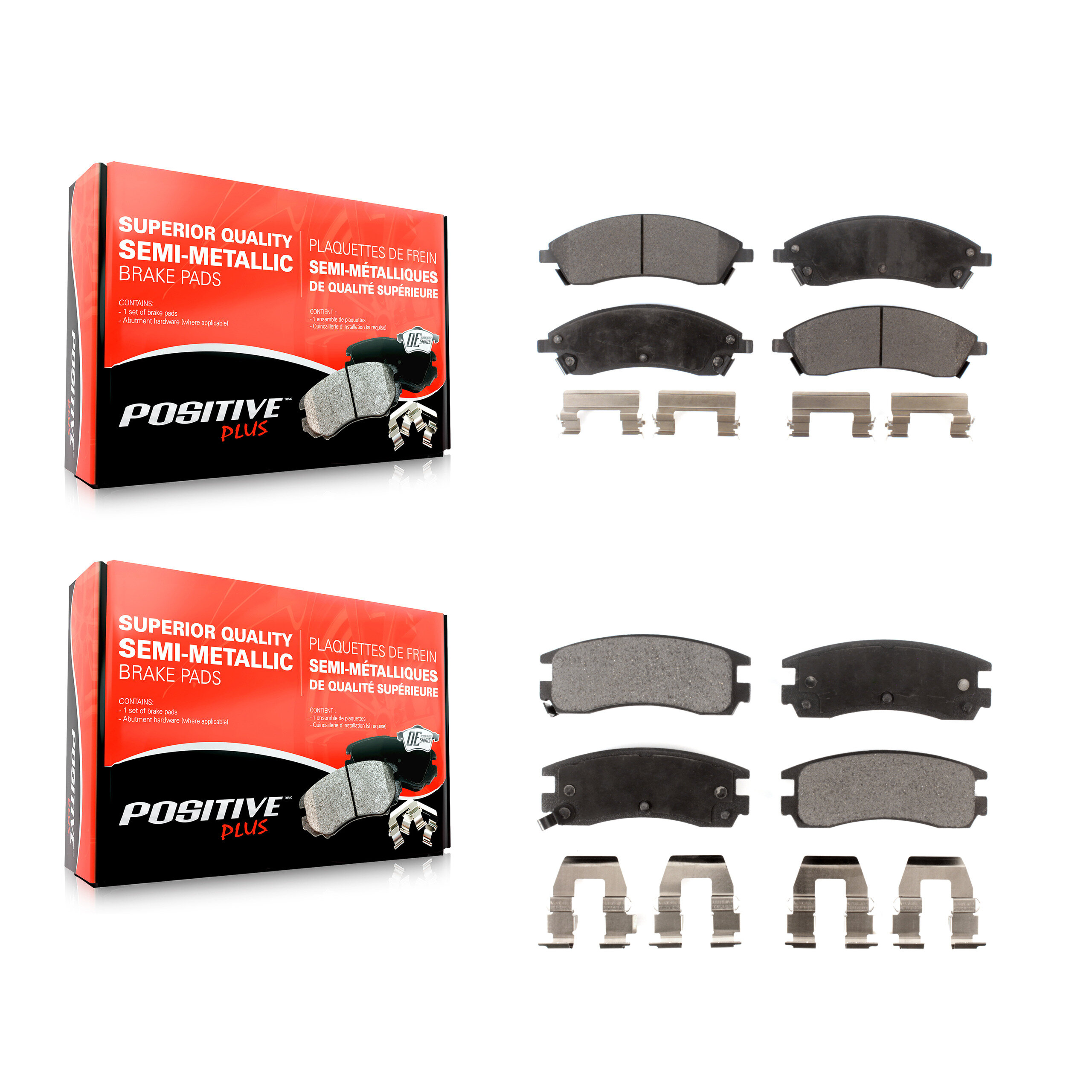 Positive Plus - KPF-100016 - Front and Rear Disc Brake Pad Kits
