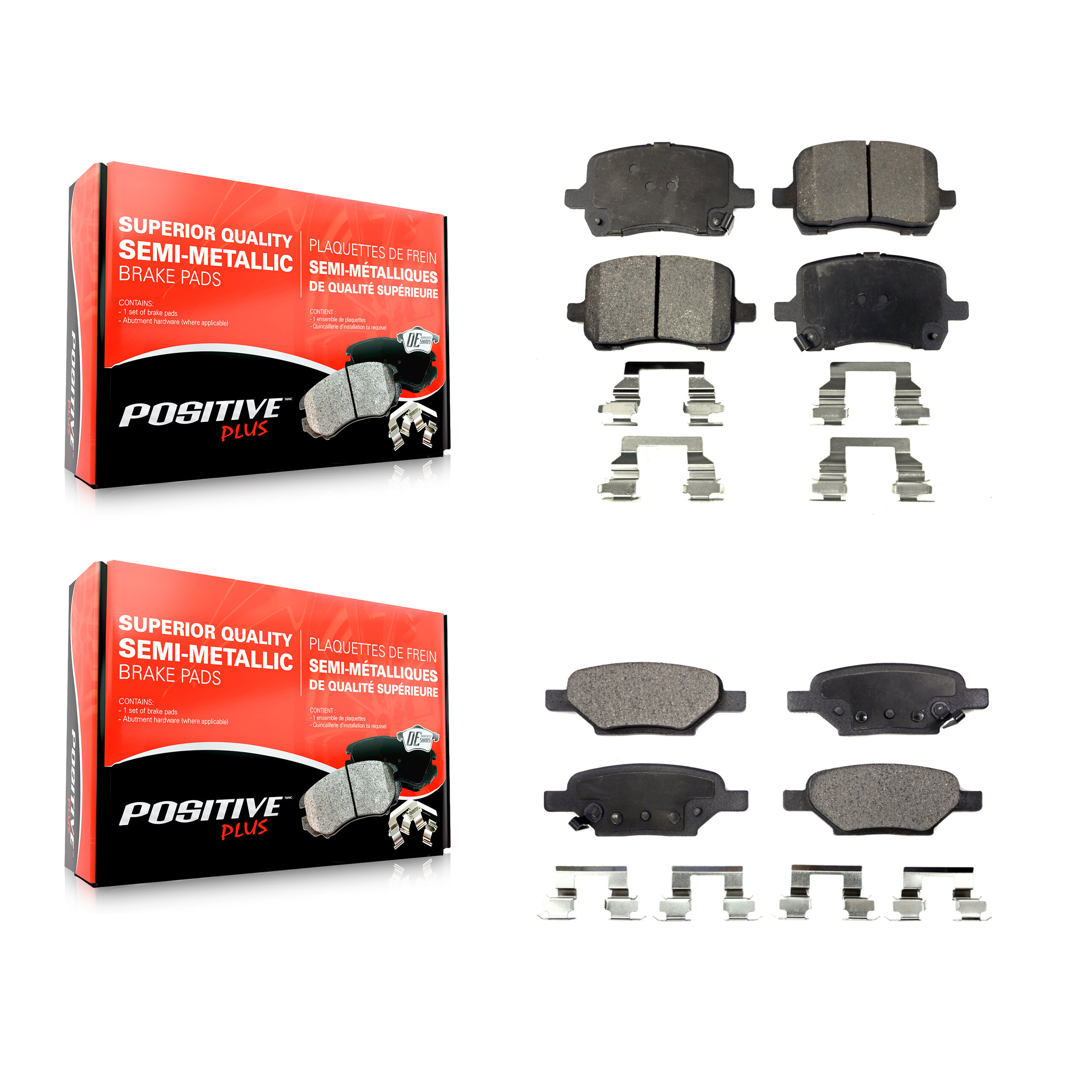 Positive Plus - KPF-100018 - Front and Rear Disc Brake Pad Kits
