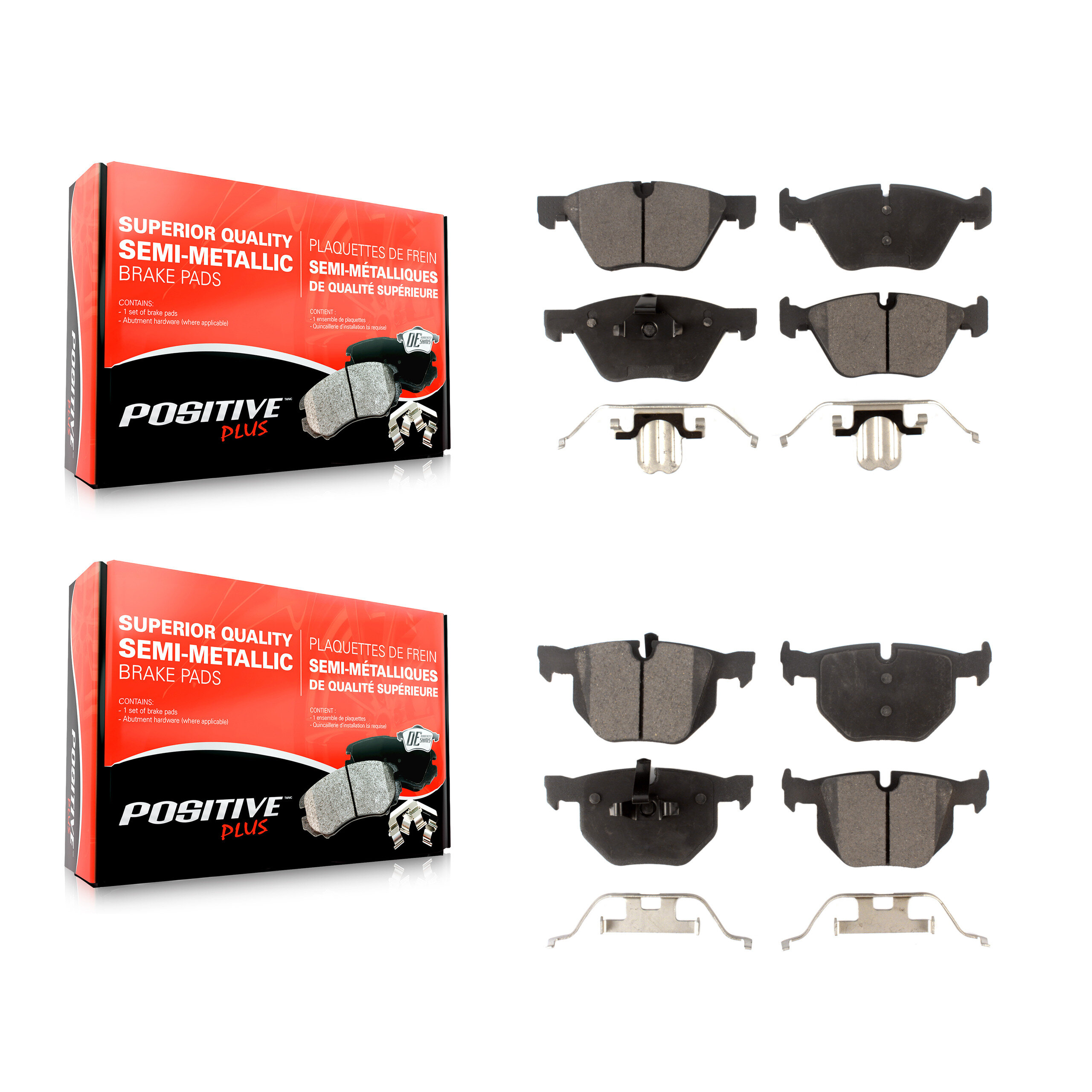Positive Plus - KPF-100031 - Front and Rear Disc Brake Pad Kits