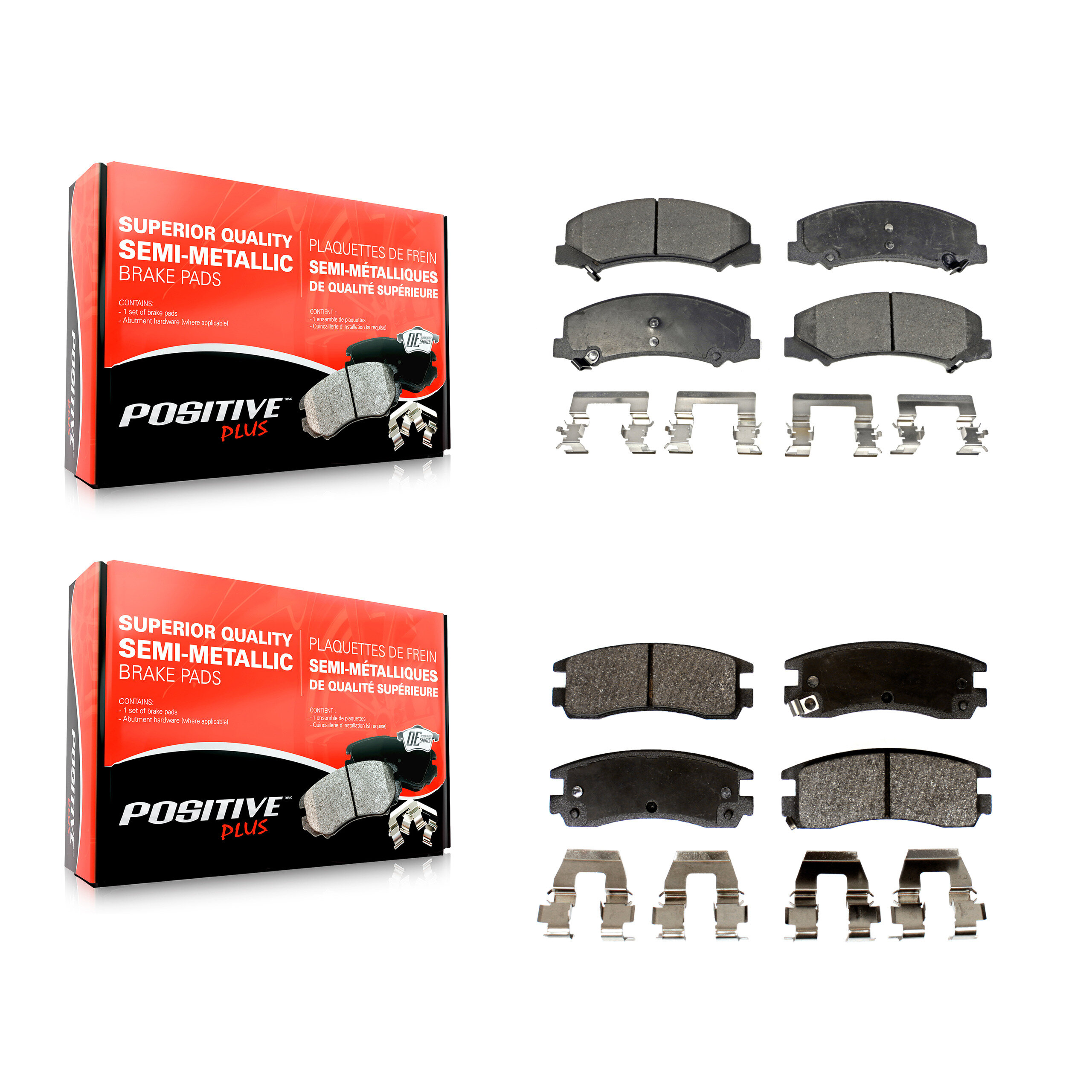 Positive Plus - KPF-100066 - Front and Rear Disc Brake Pad Kits
