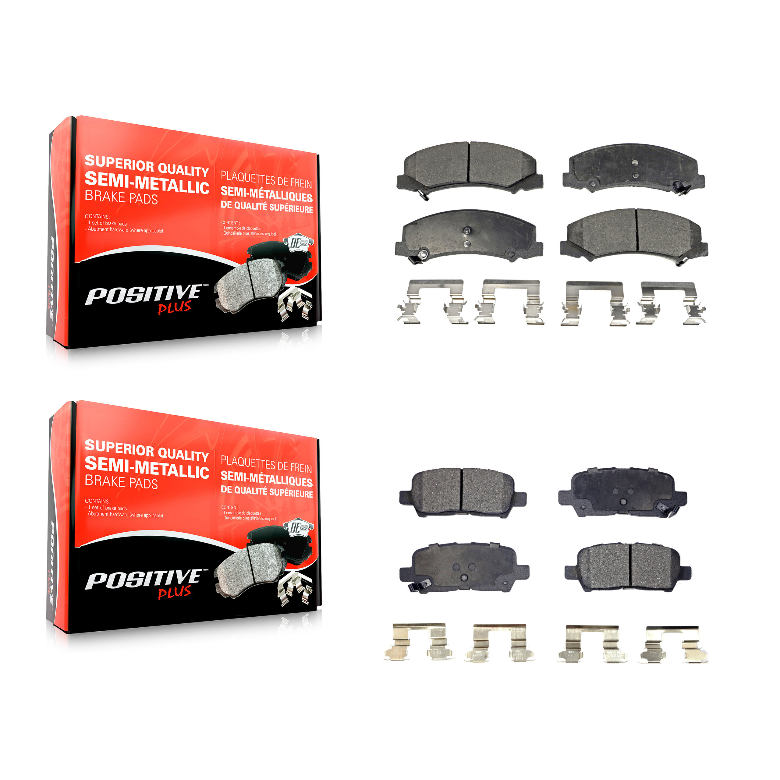 Positive Plus - KPF-100067 - Front and Rear Disc Brake Pad Kits