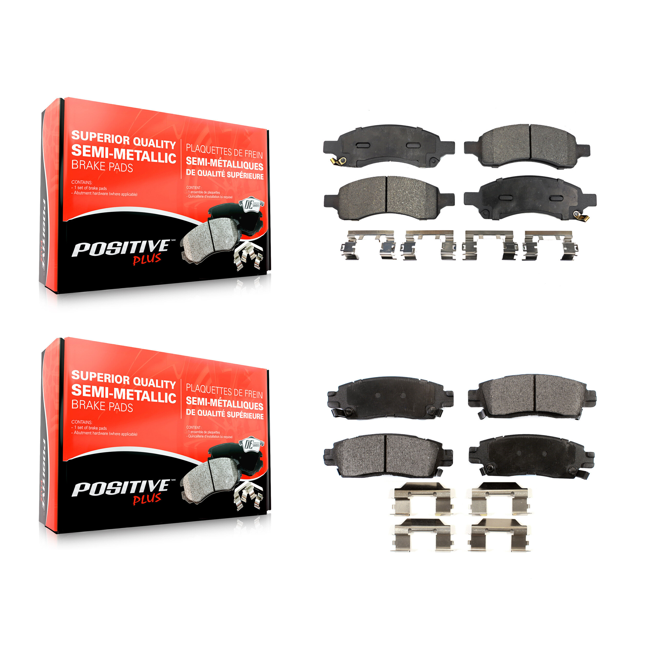 Positive Plus - KPF-100072 - Front and Rear Disc Brake Pad Kits