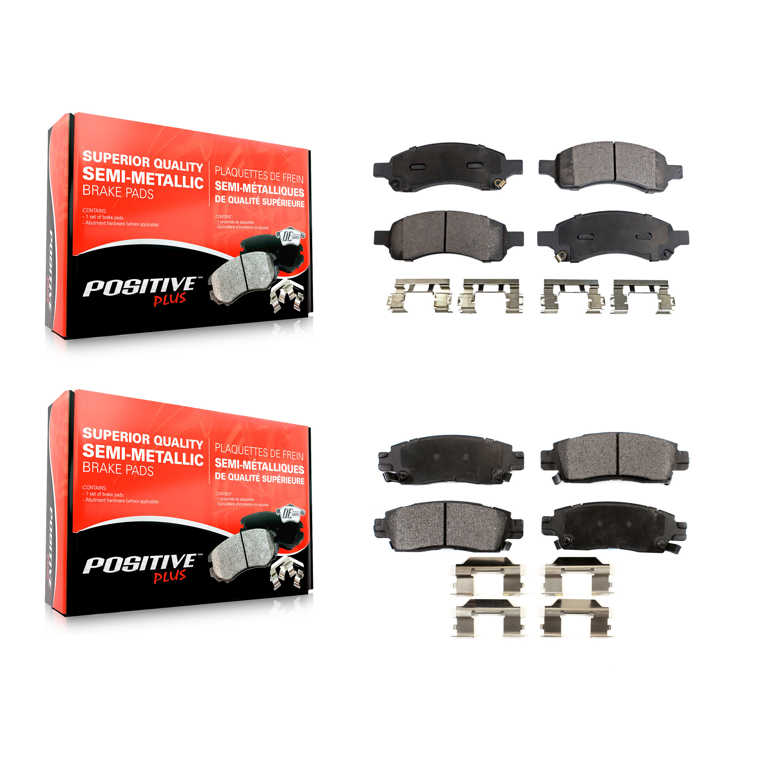 Positive Plus - KPF-100073 - Front and Rear Disc Brake Pad Kits