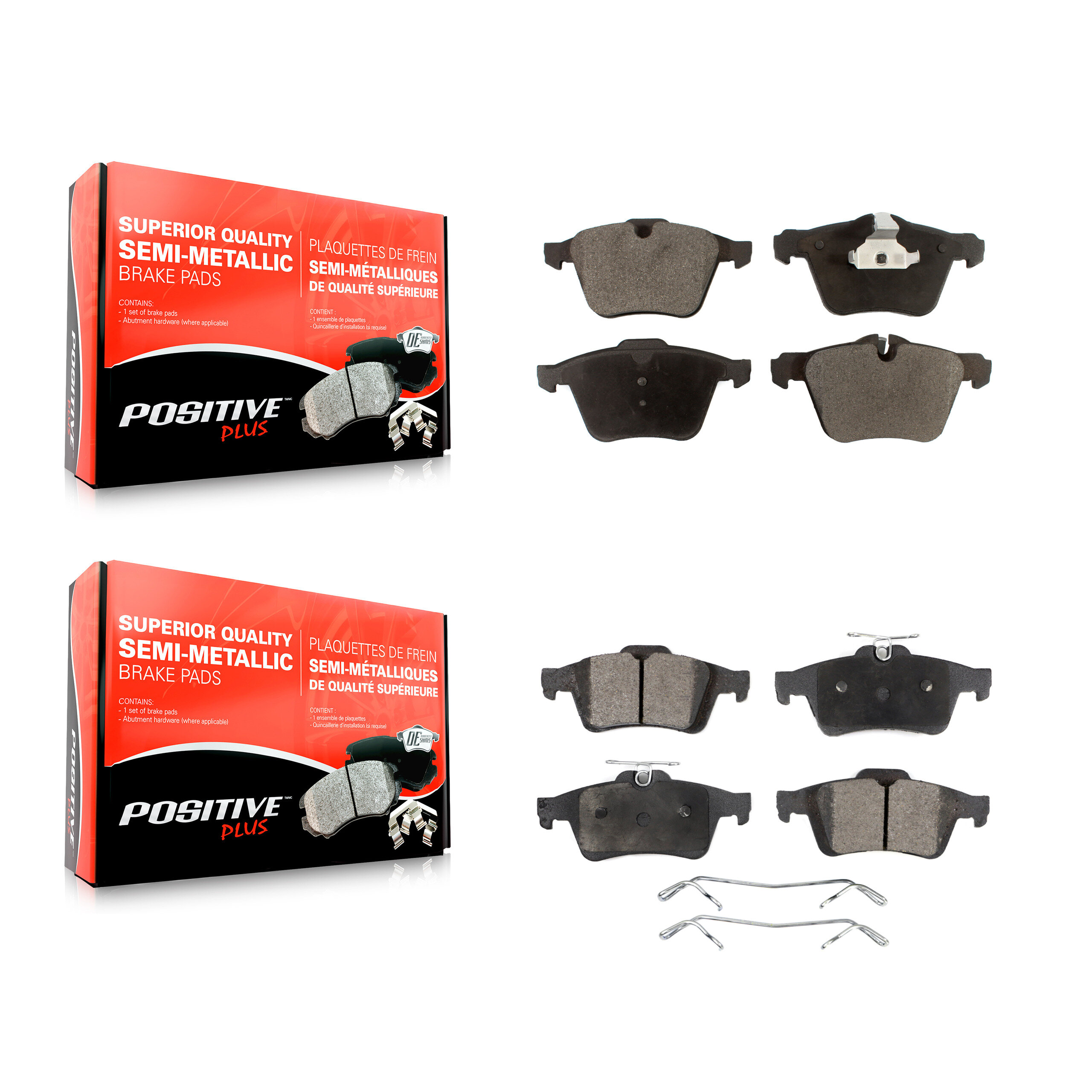 Positive Plus - KPF-100092 - Front and Rear Disc Brake Pad Kits