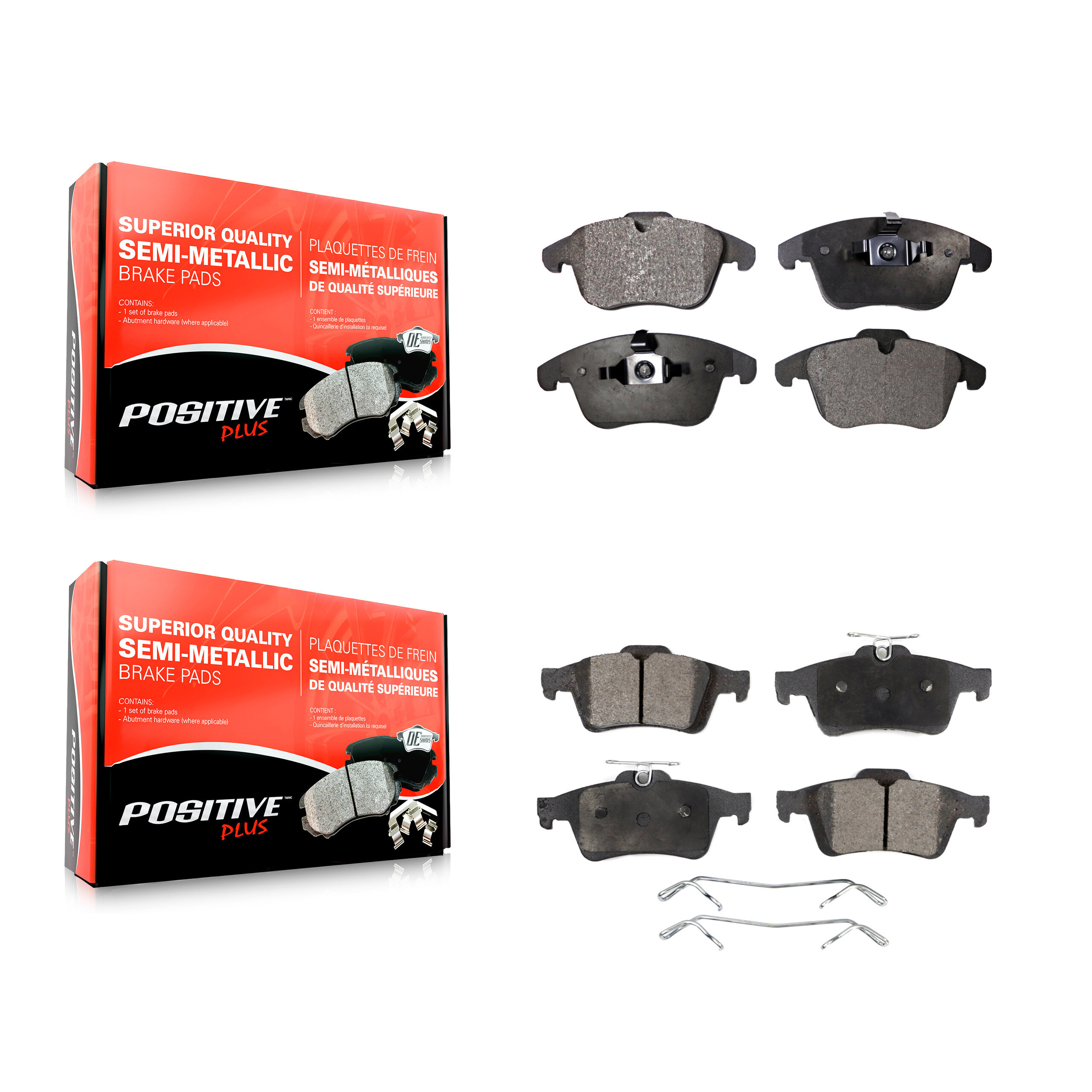Positive Plus - KPF-100110 - Front and Rear Disc Brake Pad Kits