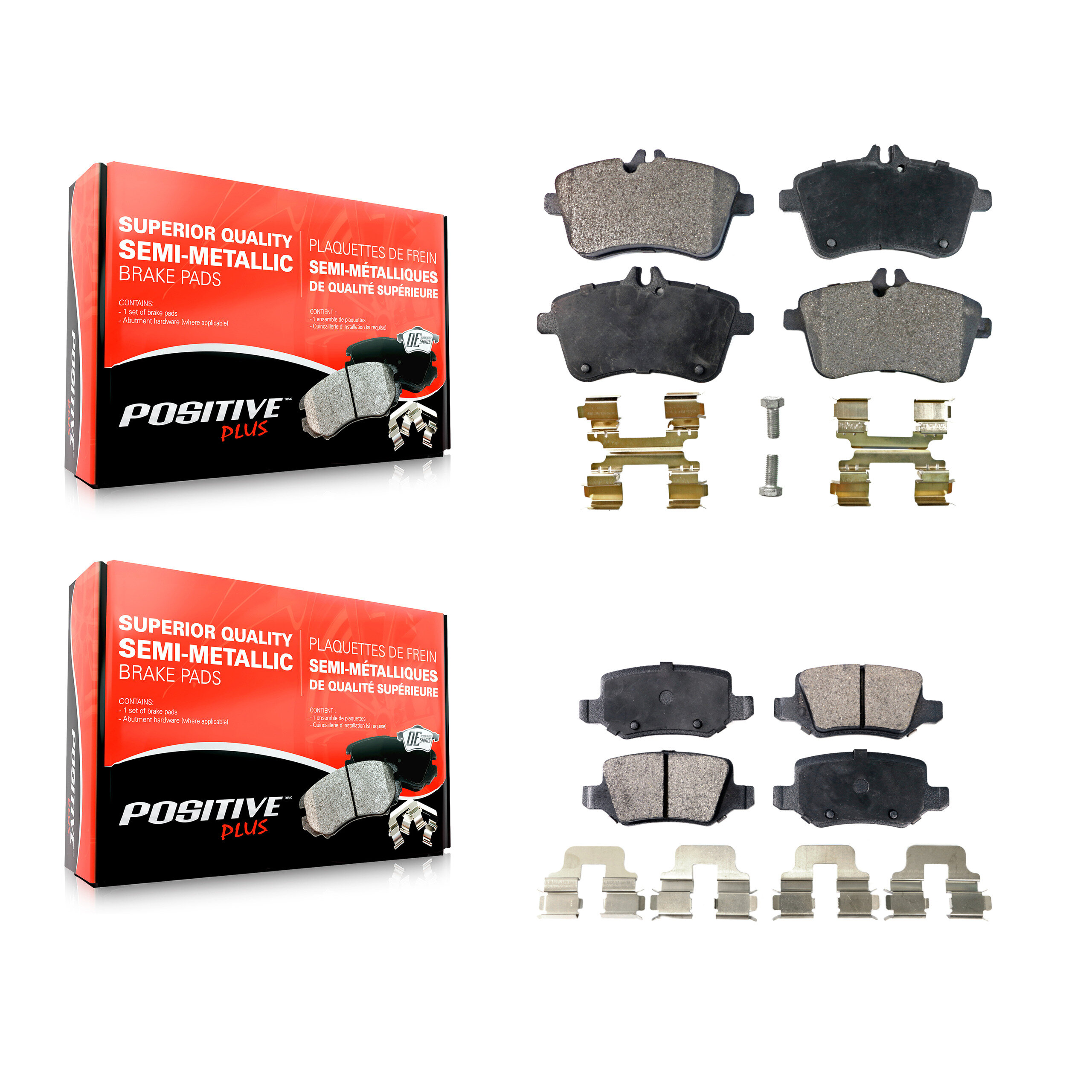 Positive Plus - KPF-100135 - Front and Rear Disc Brake Pad Kits