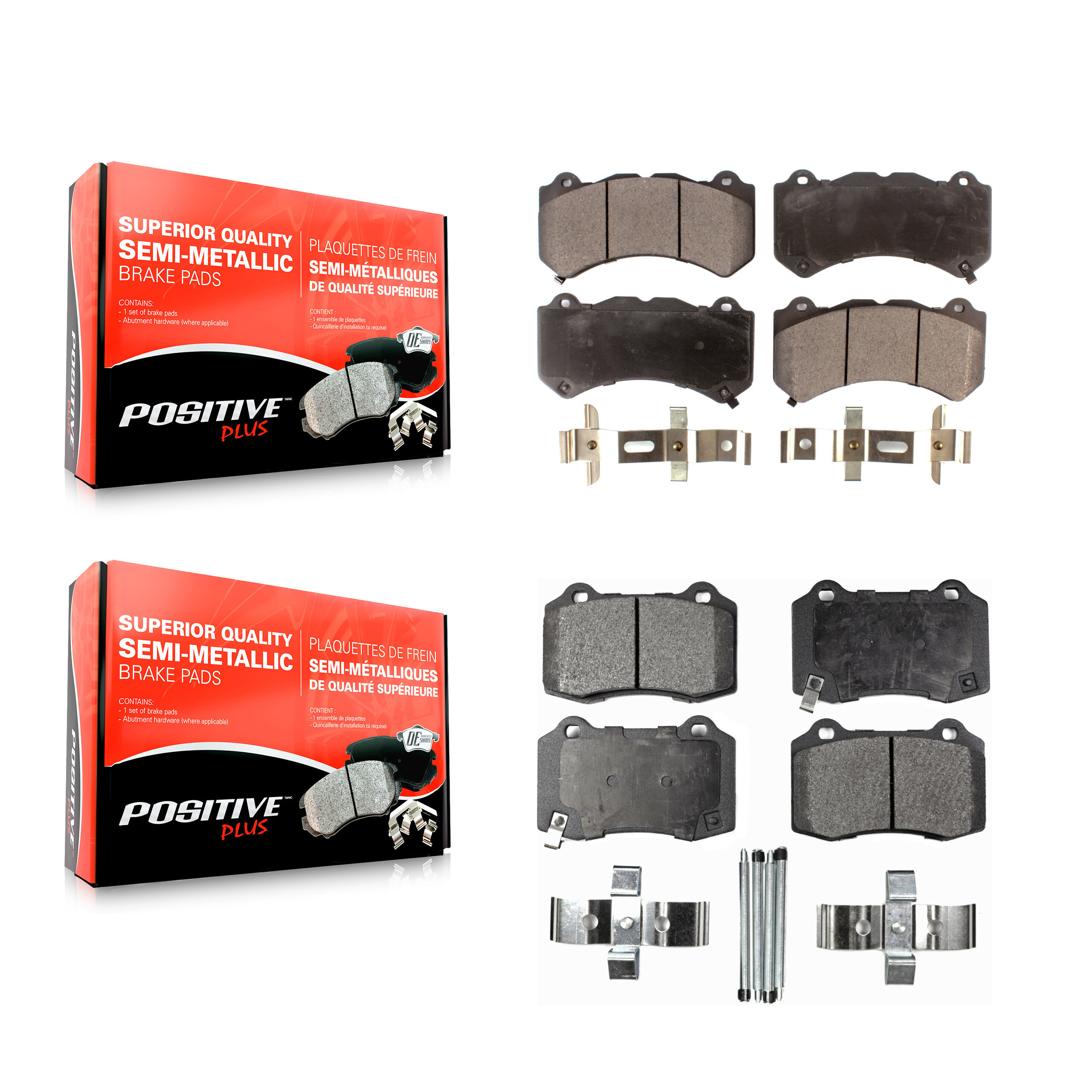 Positive Plus - KPF-100161 - Front and Rear Disc Brake Pad Kits