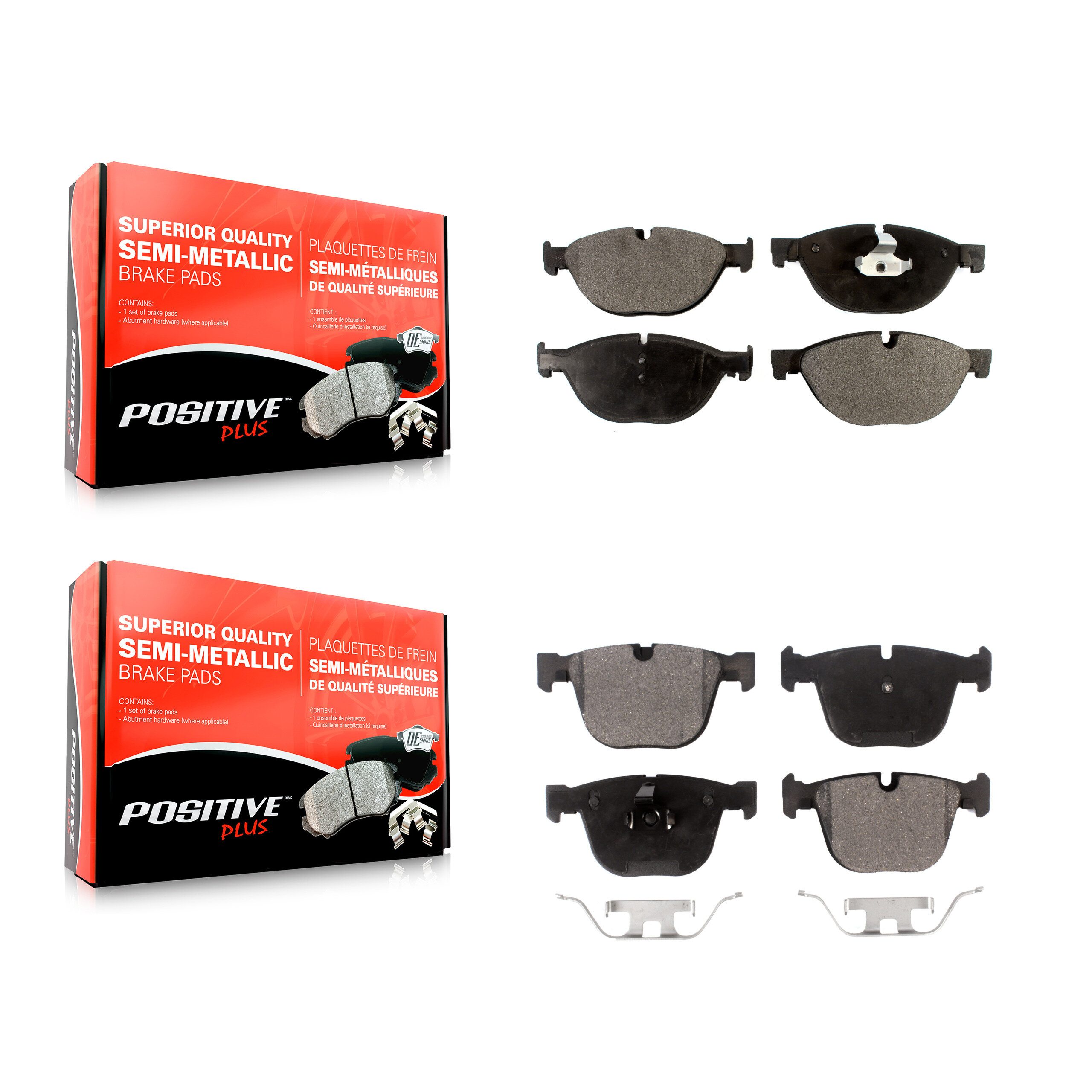 Positive Plus - KPF-100168 - Front and Rear Disc Brake Pad Kits