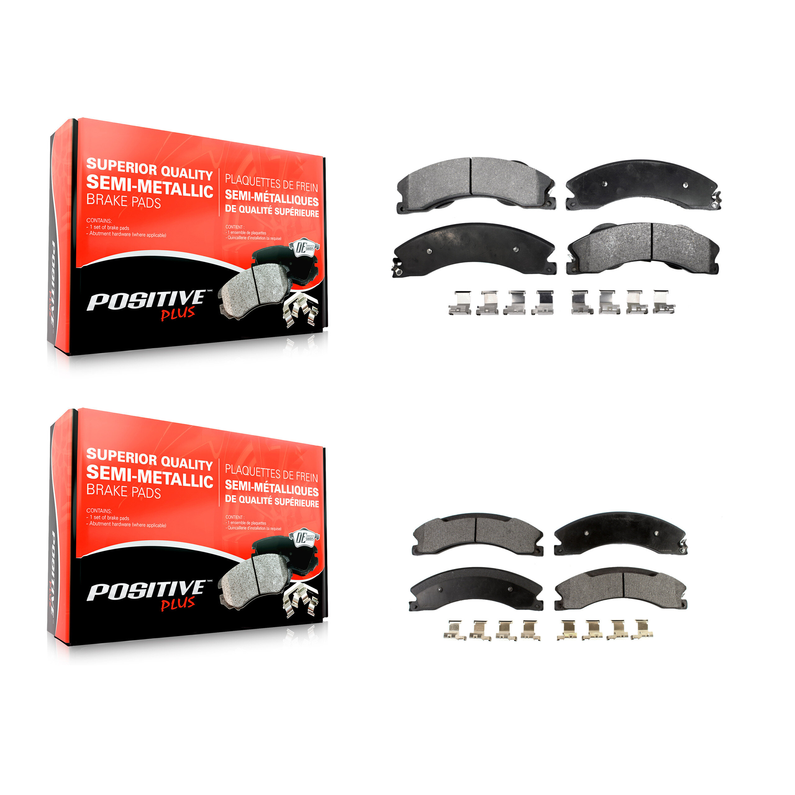 Positive Plus - KPF-100169 - Front and Rear Disc Brake Pad Kits