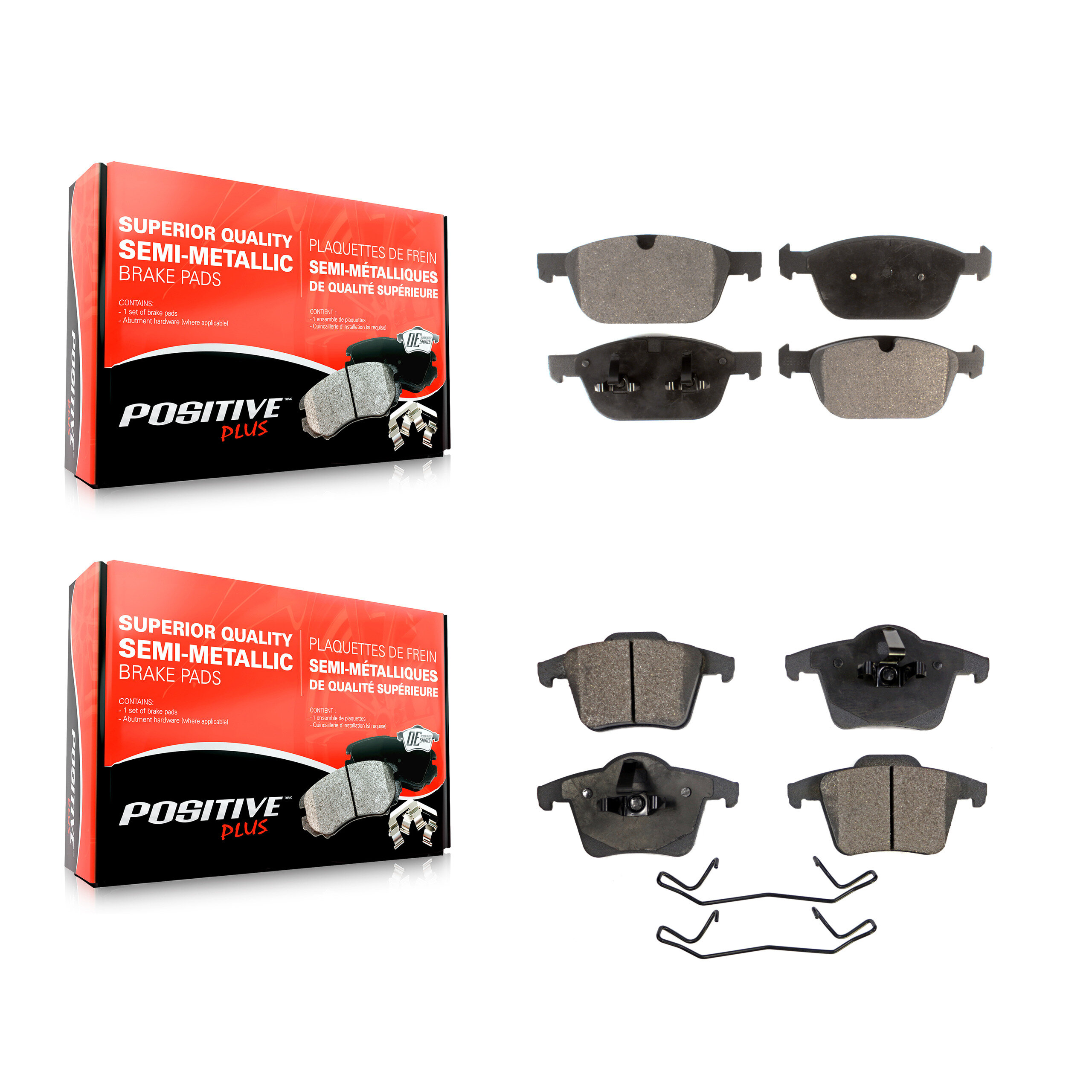 Positive Plus - KPF-100171 - Front and Rear Disc Brake Pad Kits