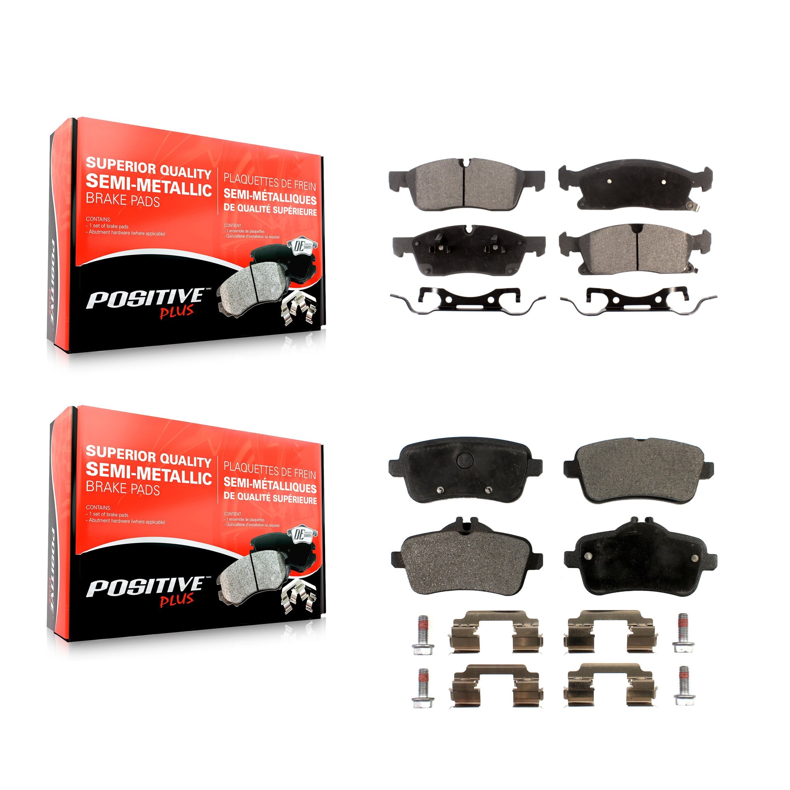 Positive Plus - KPF-100193 - Front and Rear Disc Brake Pad Kits