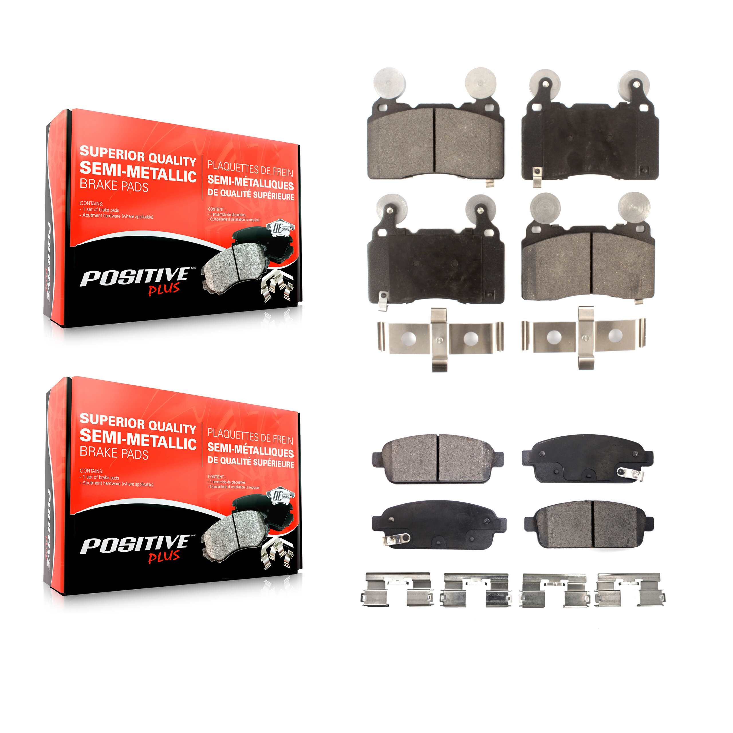 Positive Plus - KPF-100197 - Front and Rear Disc Brake Pad Kits