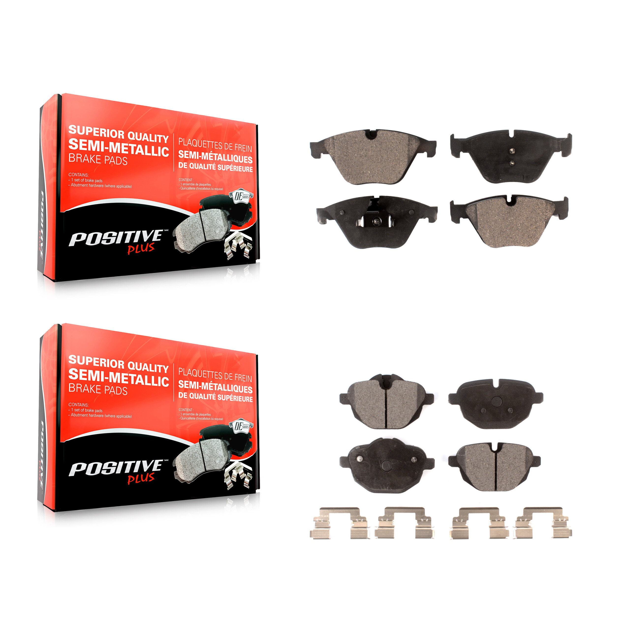 Positive Plus - KPF-100202 - Front and Rear Disc Brake Pad Kits