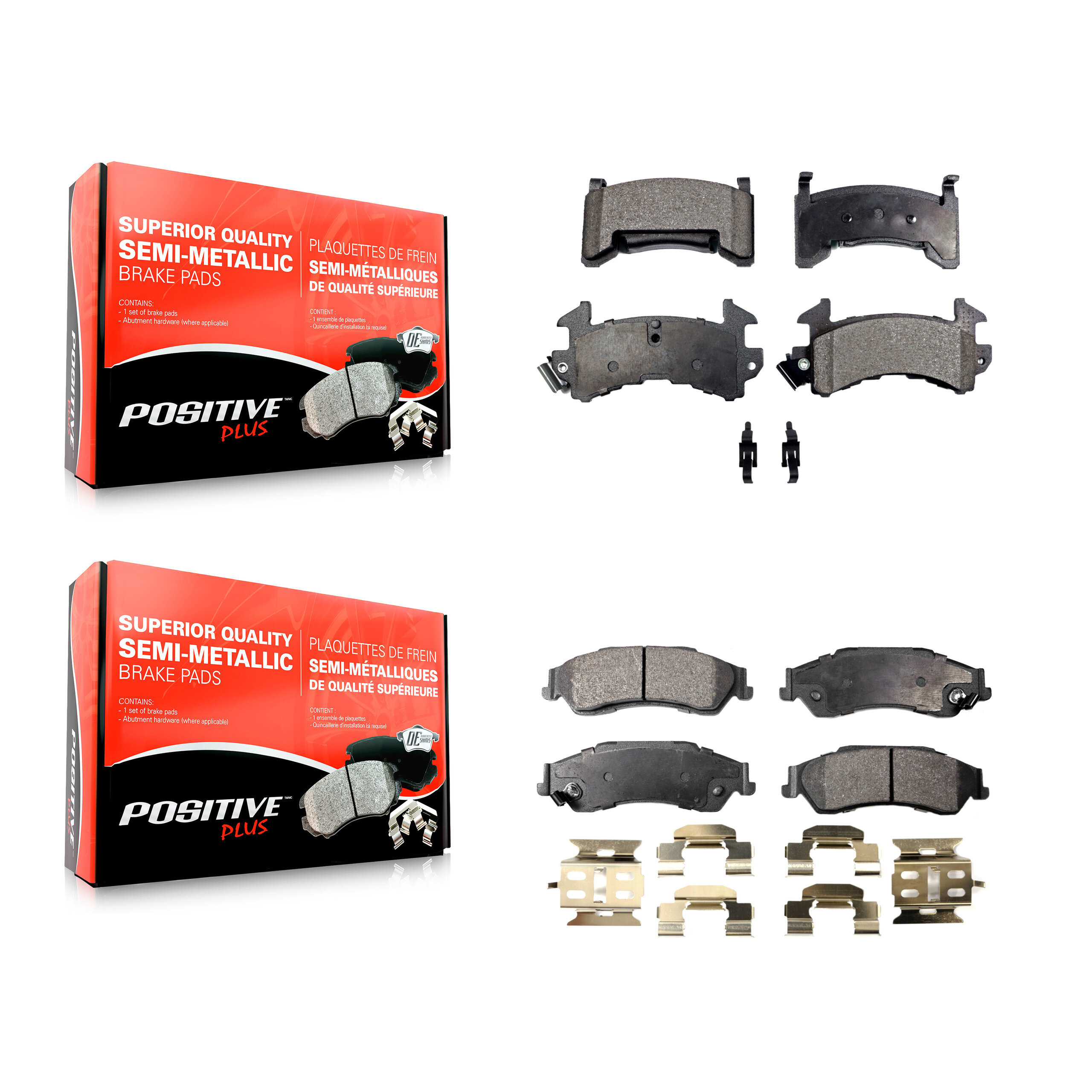 Positive Plus - KPF-100217 - Front and Rear Disc Brake Pad Kits