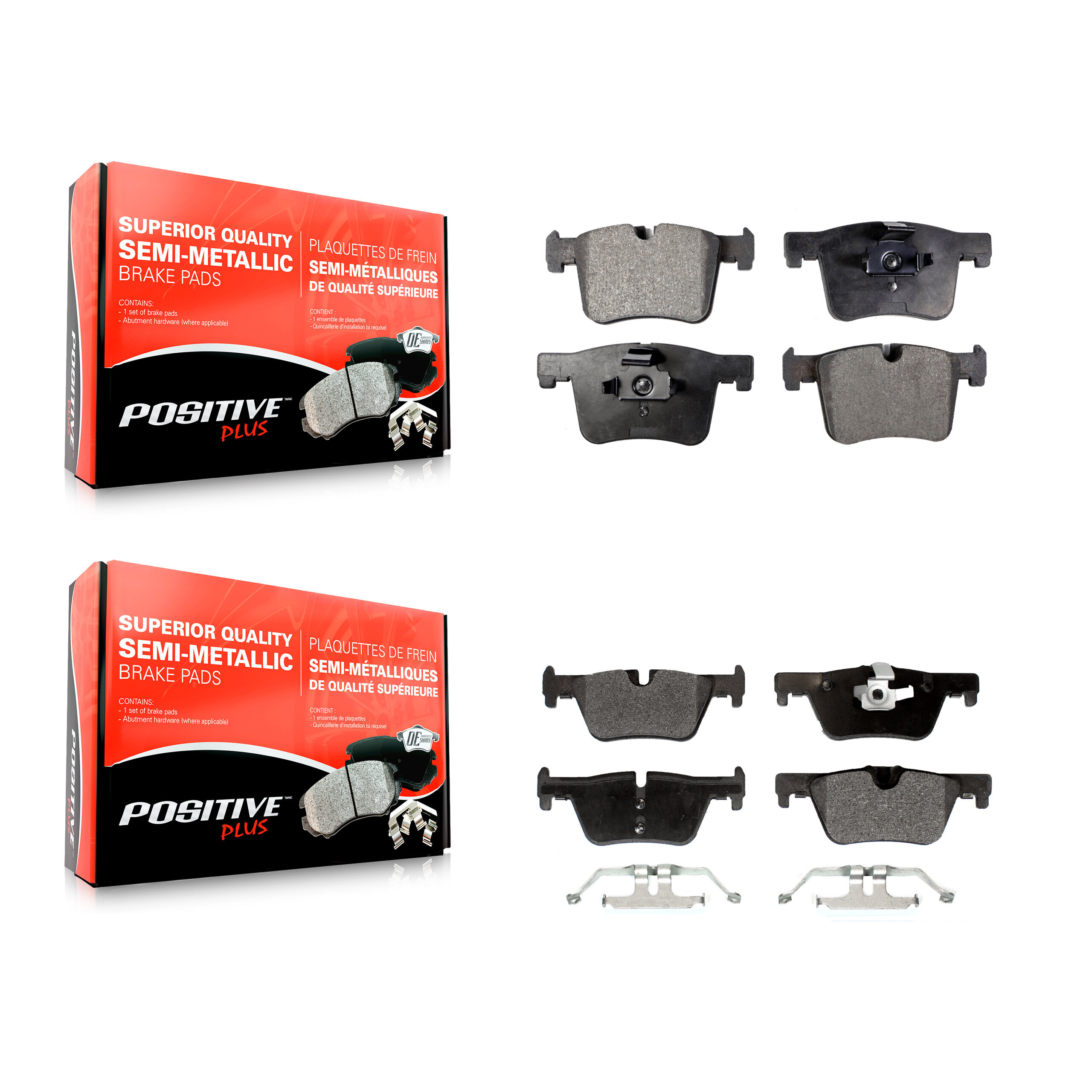 Positive Plus - KPF-100226 - Front and Rear Disc Brake Pad Kits