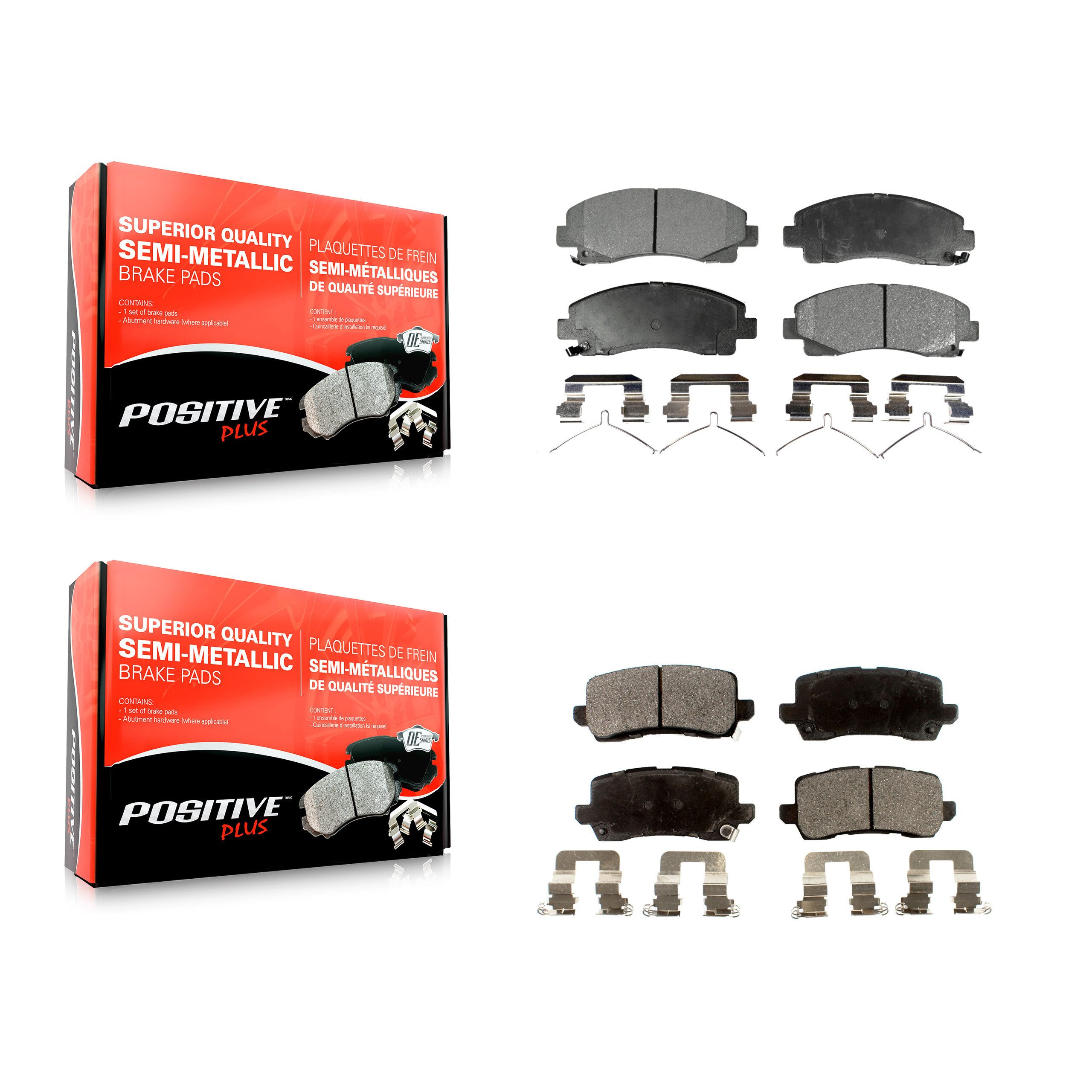 Positive Plus - KPF-100231 - Front and Rear Disc Brake Pad Kits