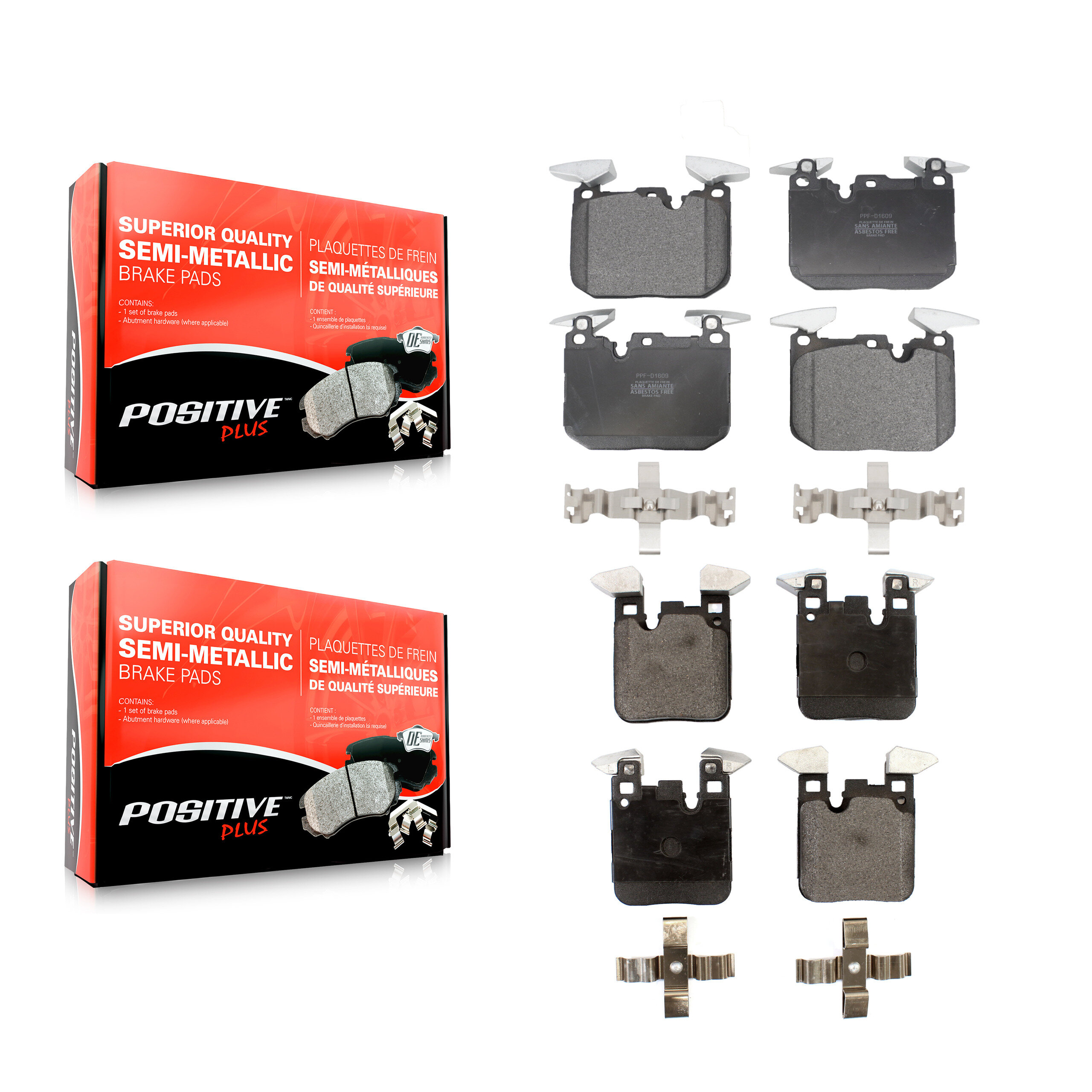 Positive Plus - KPF-100236 - Front and Rear Disc Brake Pad Kits