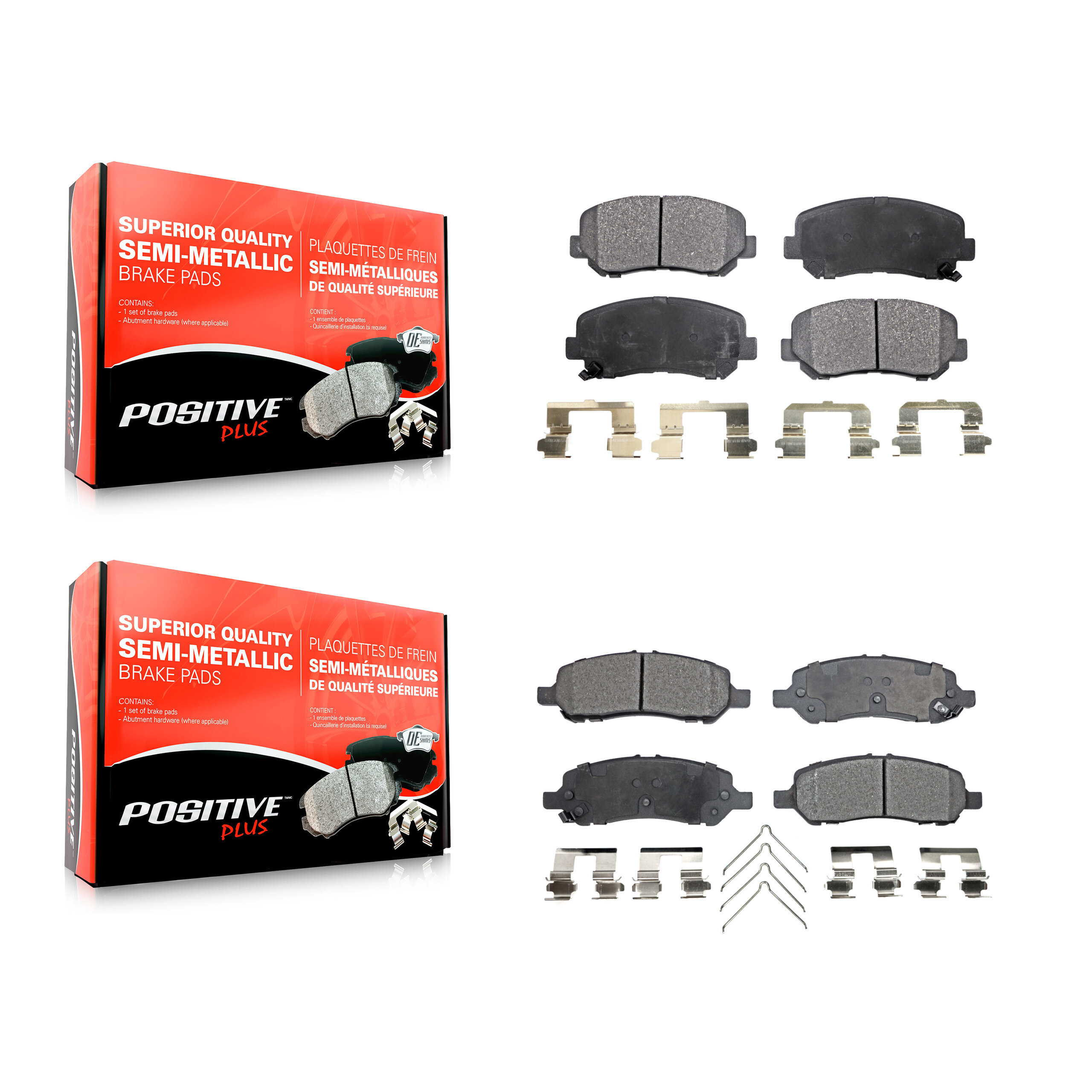 Positive Plus - KPF-100241 - Front and Rear Disc Brake Pad Kits