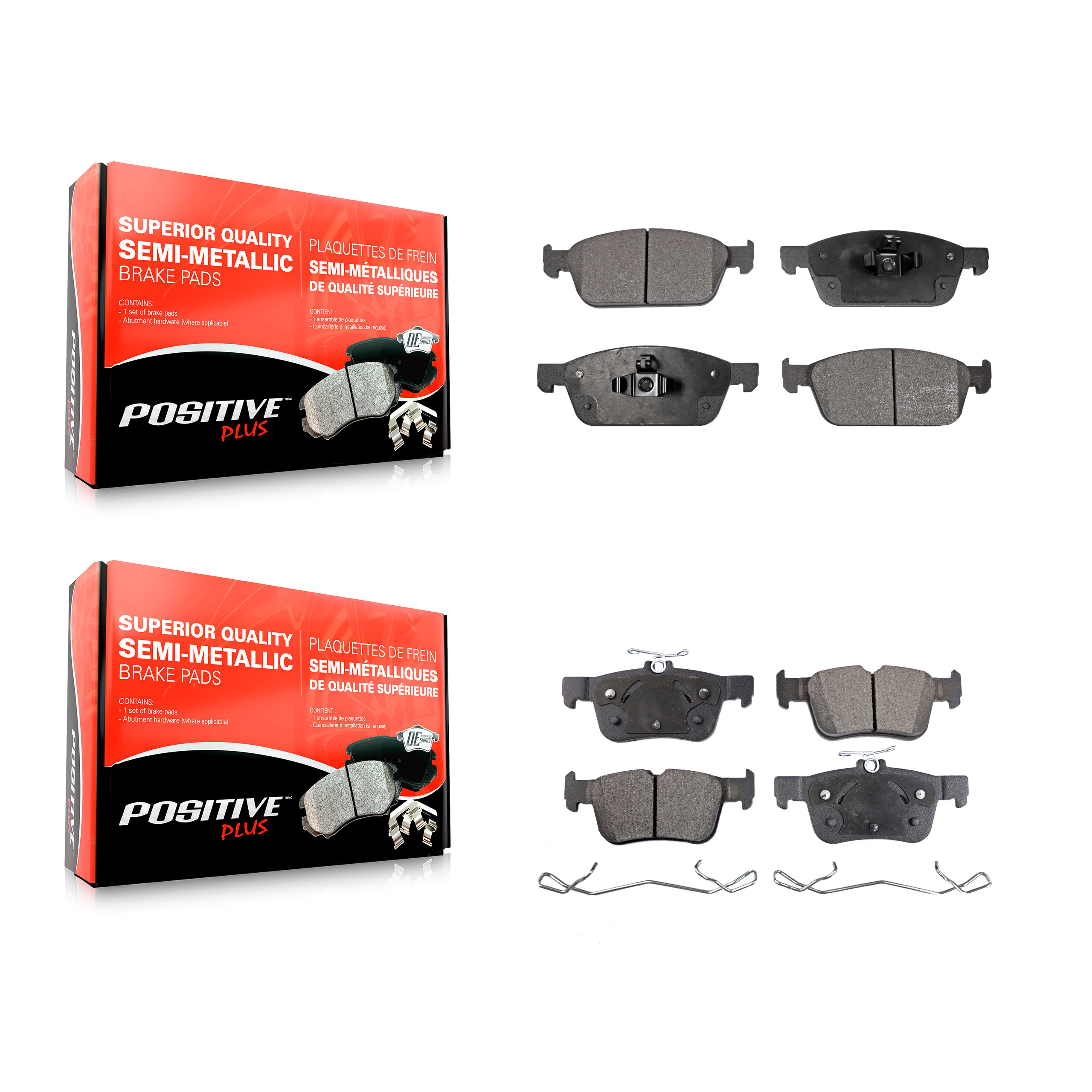 Positive Plus - KPF-100248 - Front and Rear Disc Brake Pad Kits