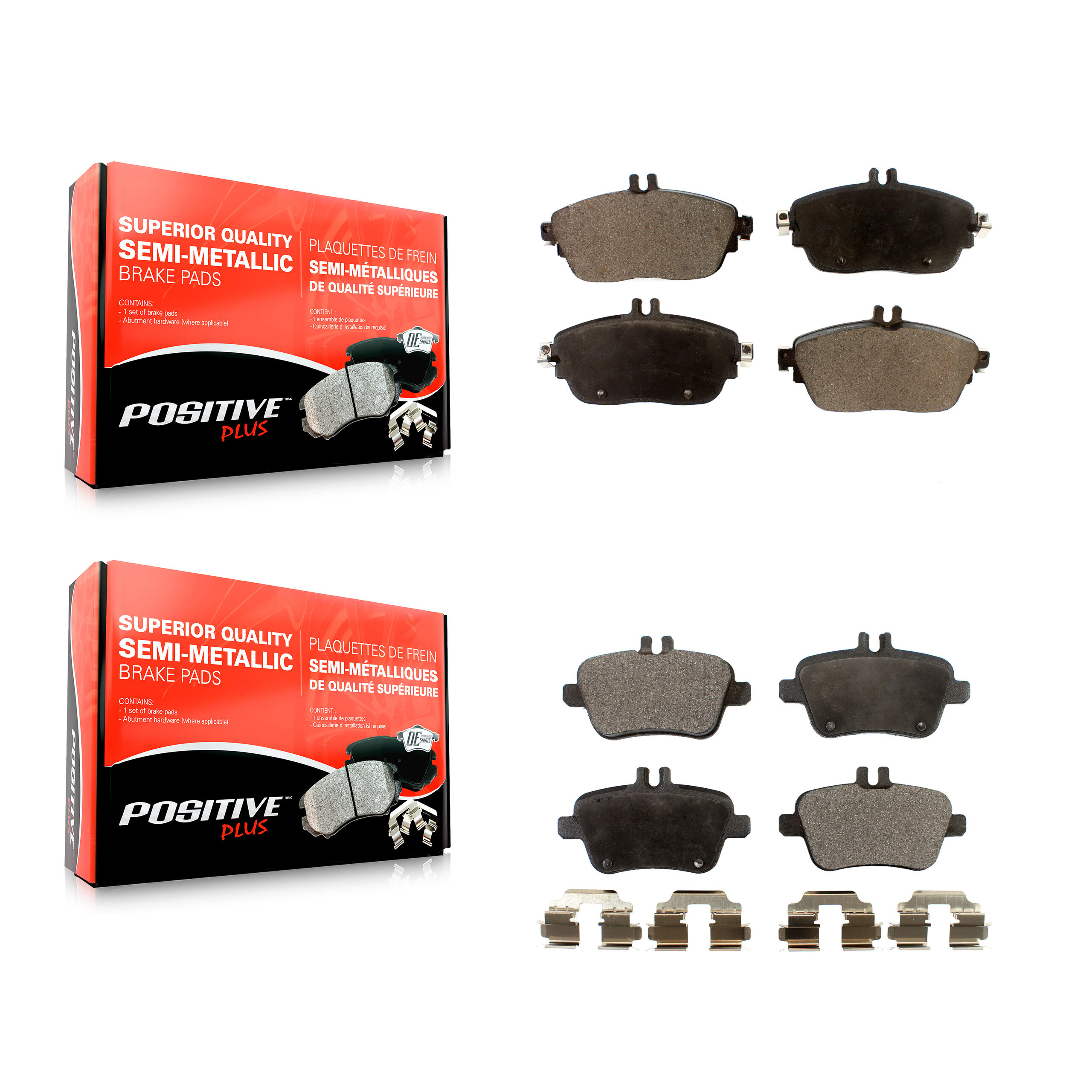 Positive Plus - KPF-100257 - Front and Rear Disc Brake Pad Kits