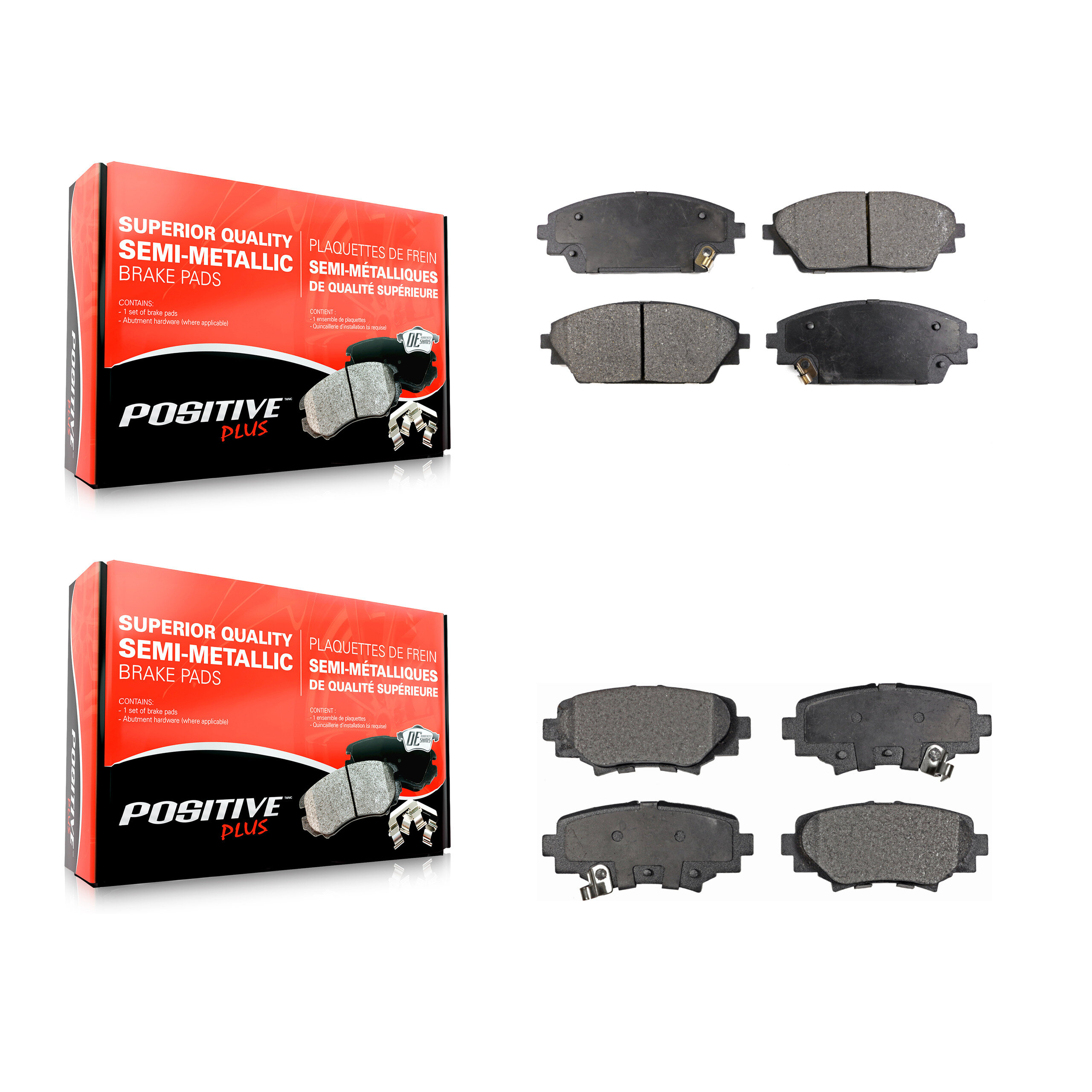 Positive Plus - KPF-100268 - Front and Rear Disc Brake Pad Kits