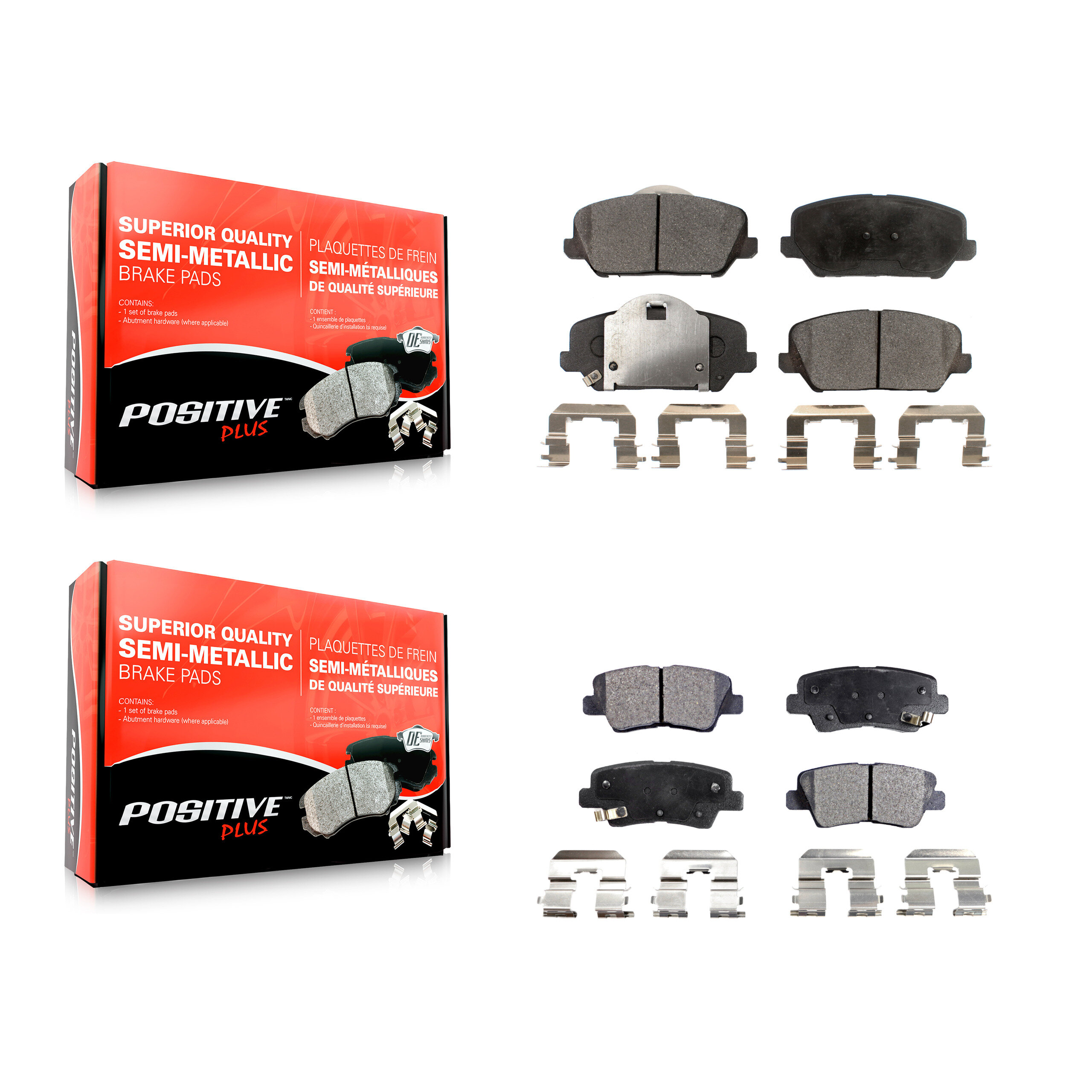 Positive Plus - KPF-100269 - Front and Rear Disc Brake Pad Kits