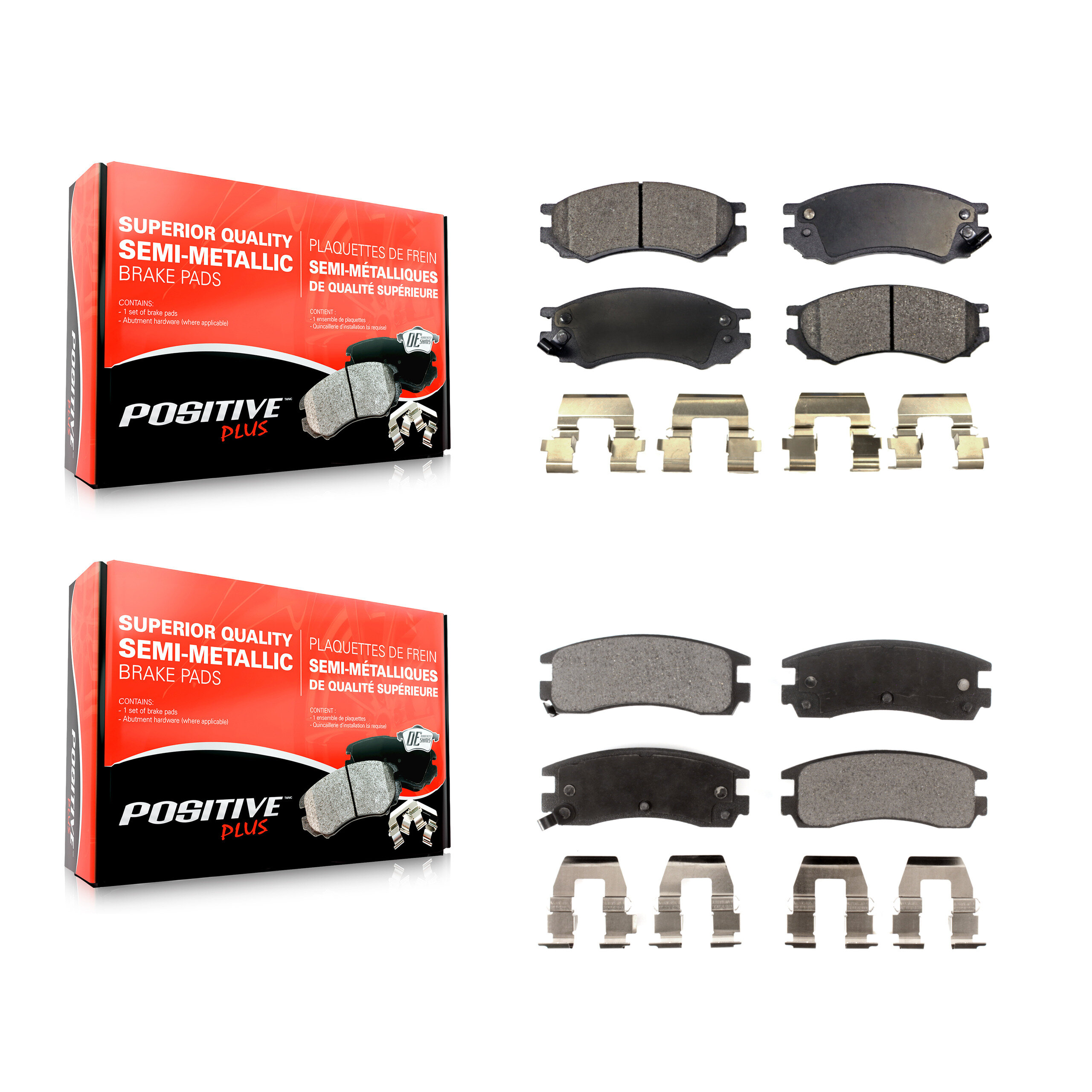 Positive Plus - KPF-100308 - Front and Rear Disc Brake Pad Kits