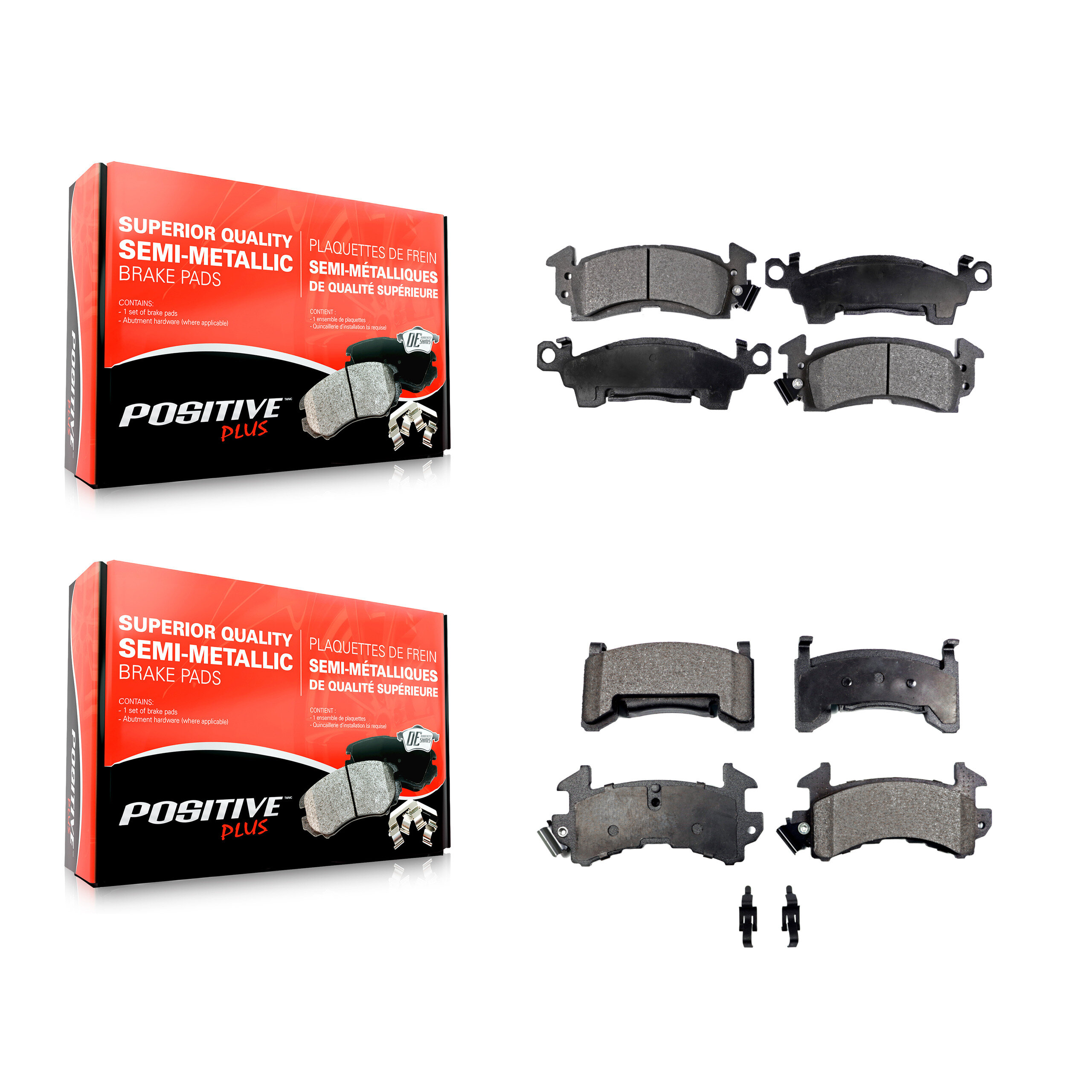 Positive Plus - KPF-100309 - Front and Rear Disc Brake Pad Kits