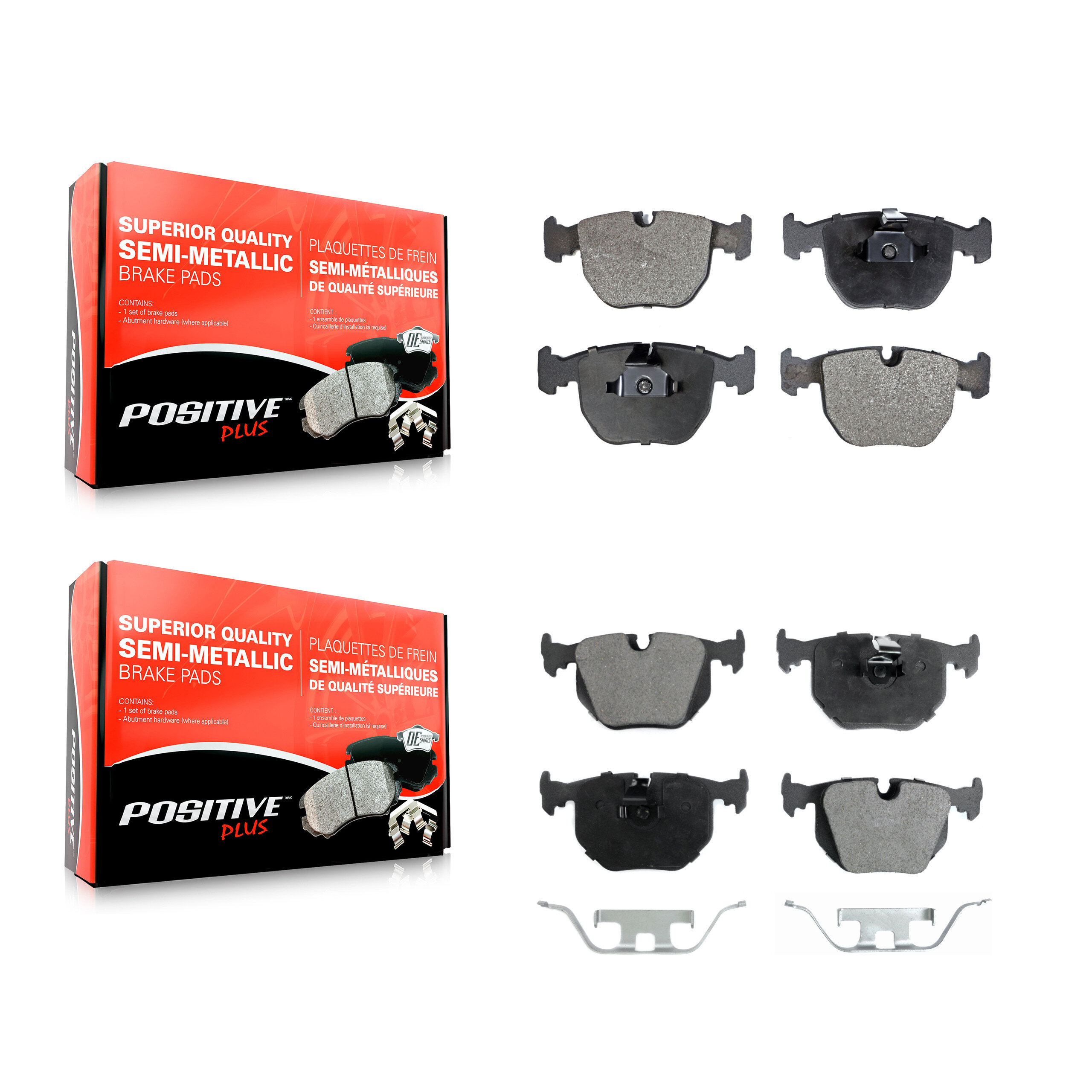 Positive Plus - KPF-100326 - Front and Rear Disc Brake Pad Kits