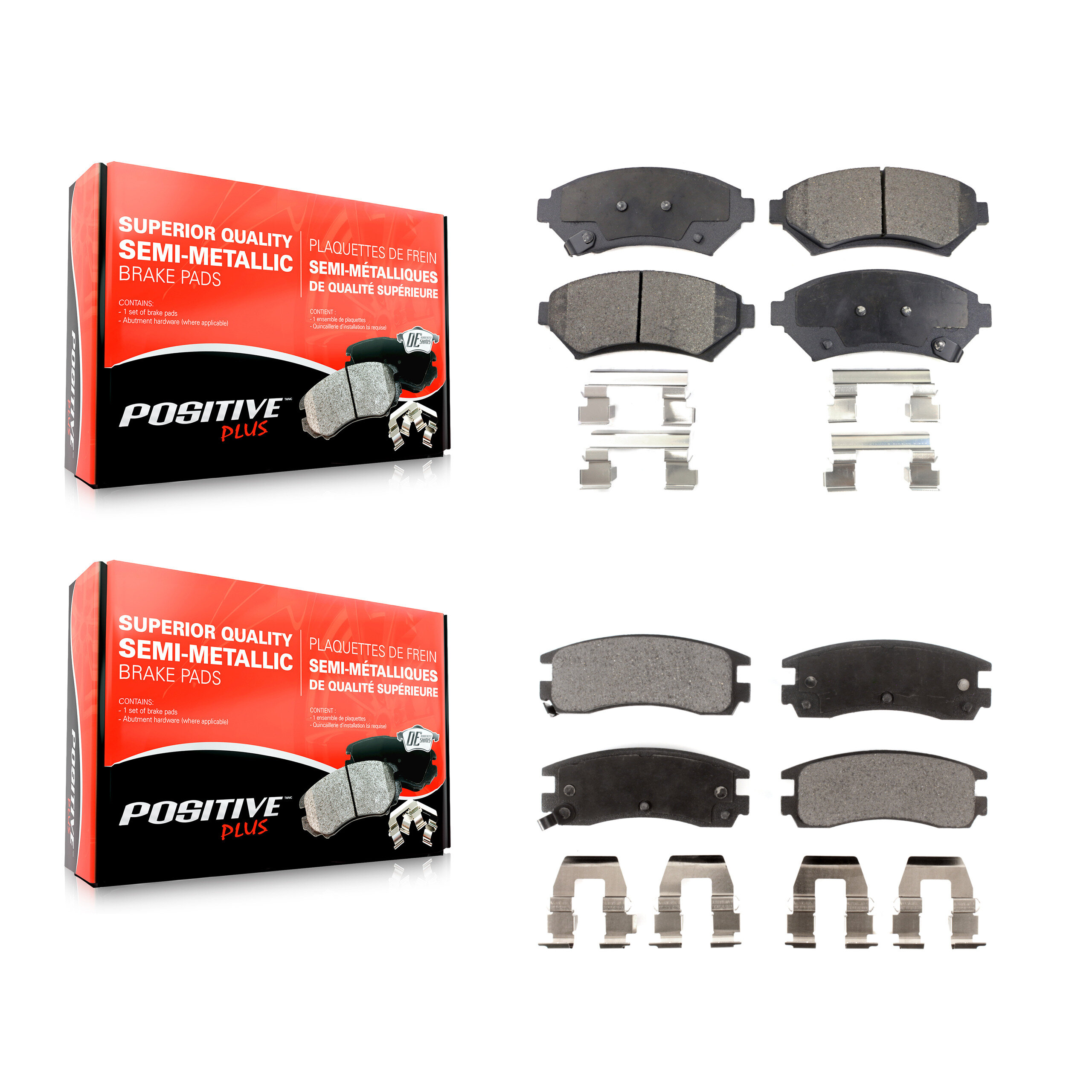 Positive Plus - KPF-100330 - Front and Rear Disc Brake Pad Kits